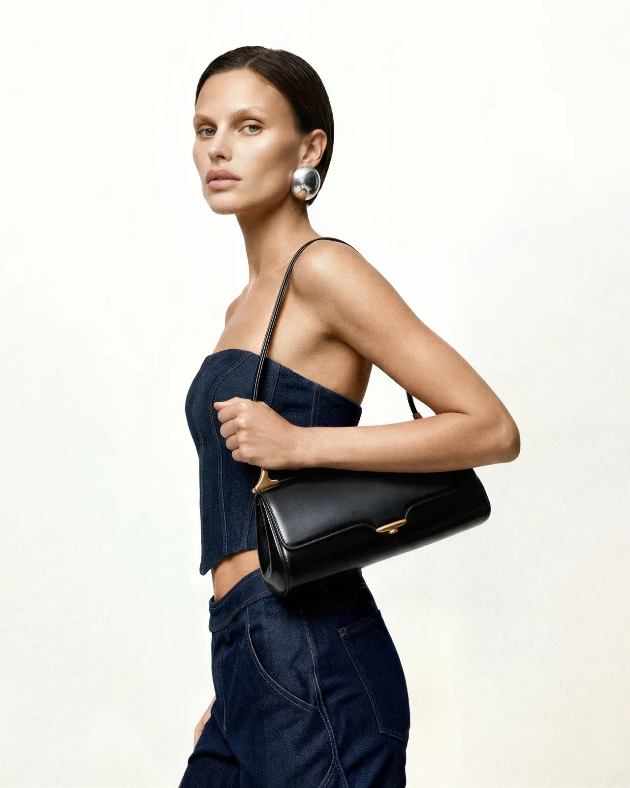 Eloise Shoulder Bag - Brown Canvas