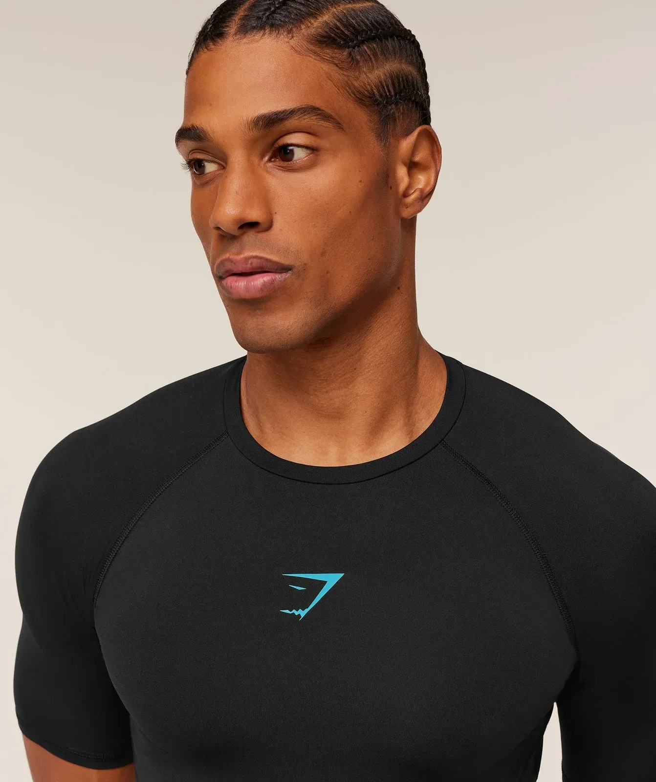 Gymshark Element Baselayer T-Shirt - Black/Brand Blue