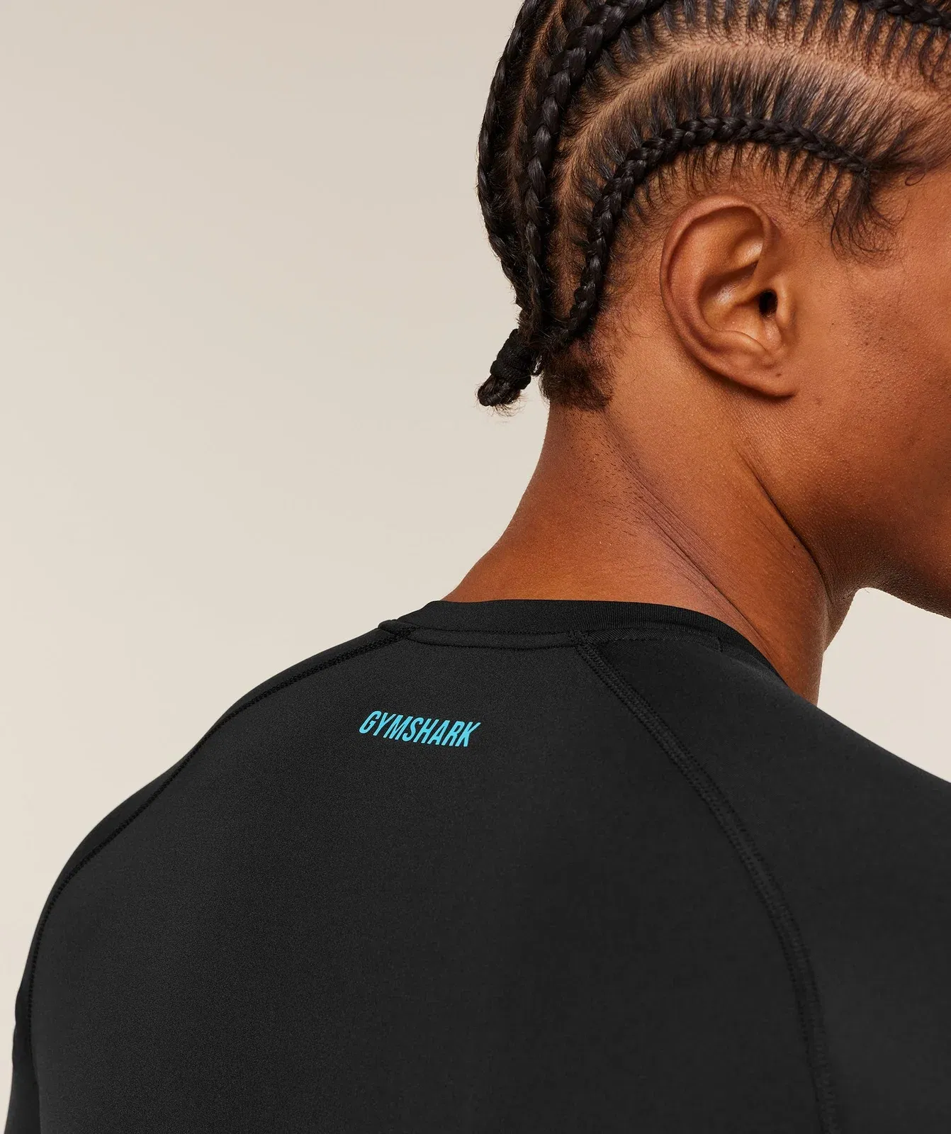 Gymshark Element Baselayer T-Shirt - Black/Brand Blue