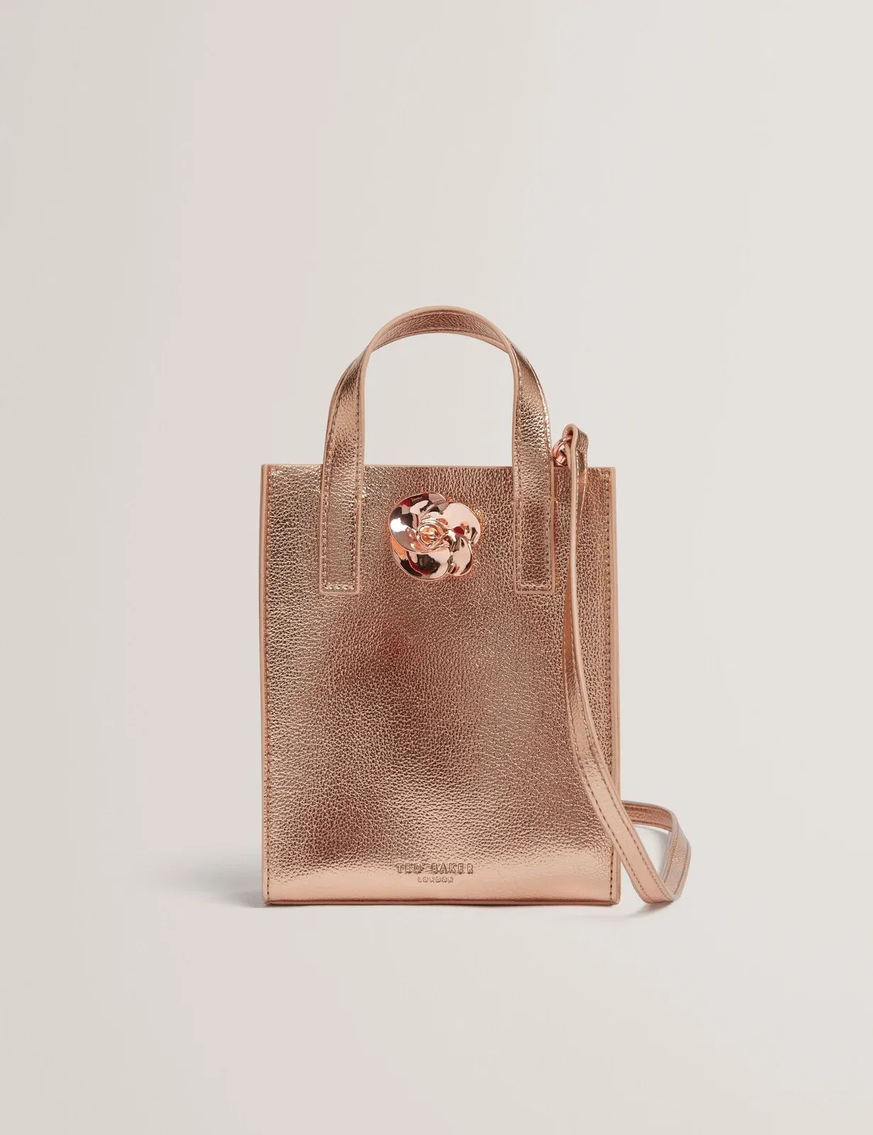 Ted Baker Rosari Metallic Rose Detail Mini Icon Tote Bag Women's