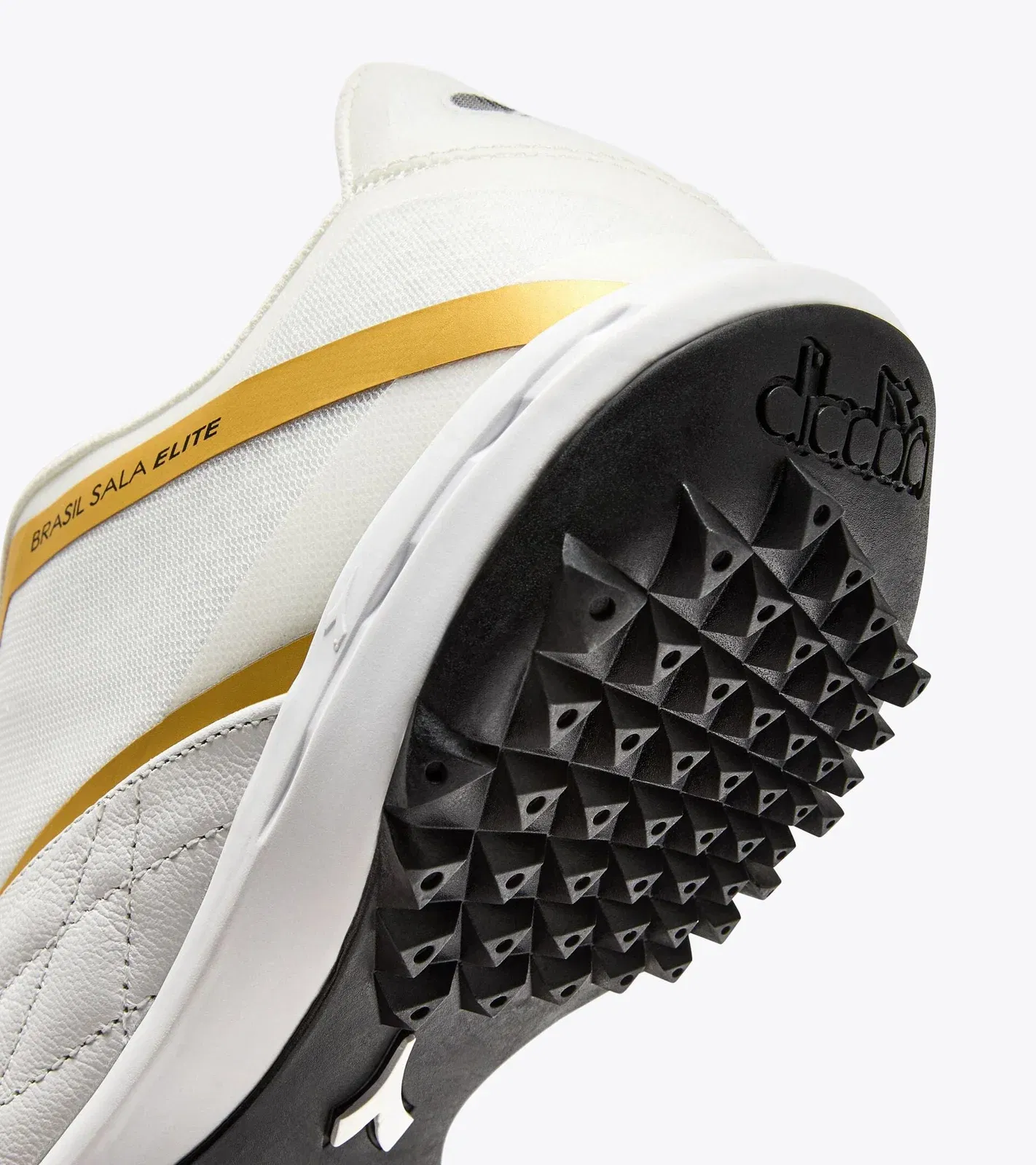 Diadora Brasil Sala Elite Tf White/Black/Metallic Gold