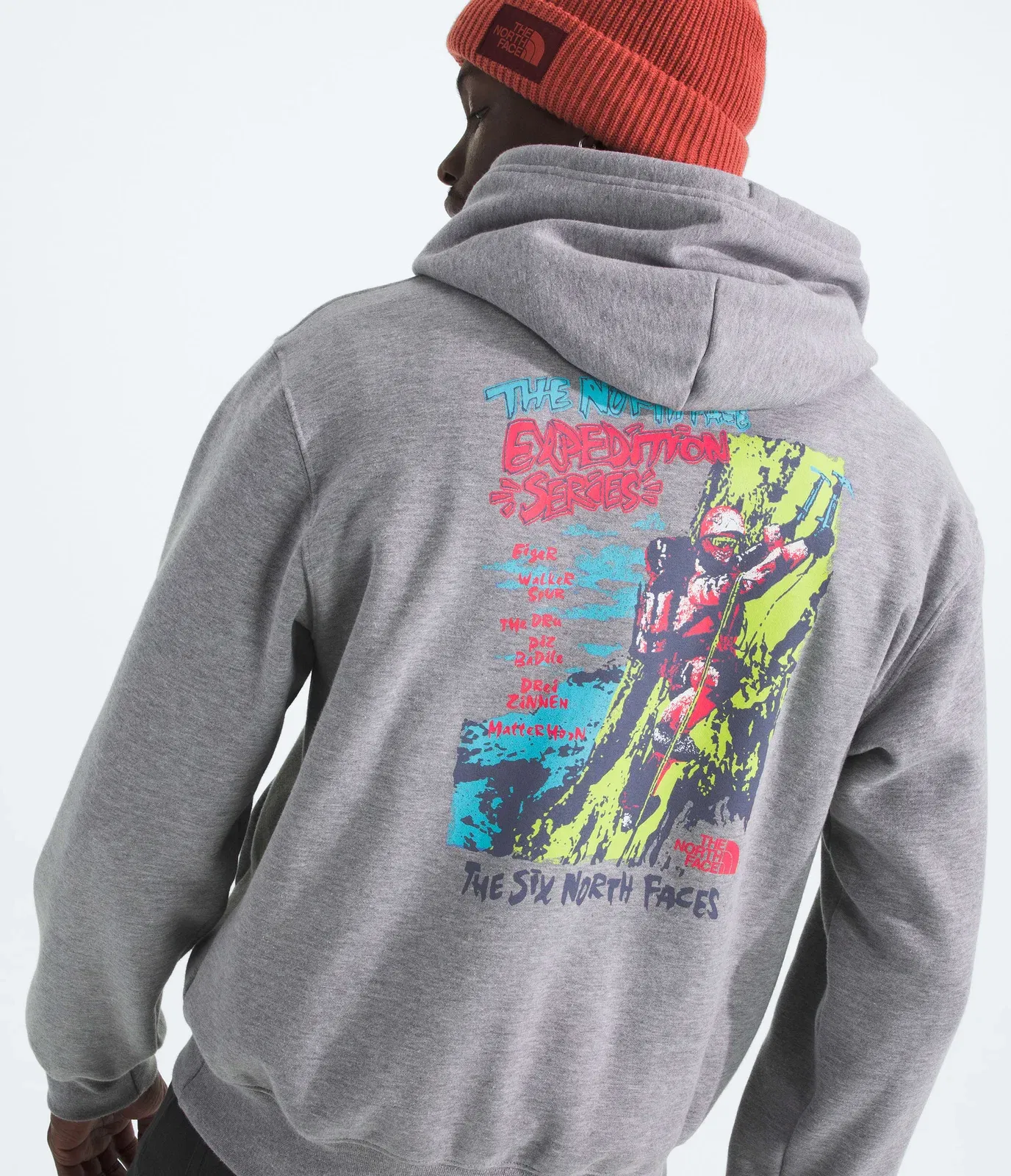 The North Face Men’s TNF™ Essential Expedition Series Hoodie—Graphic TNF Pale Grey Heather