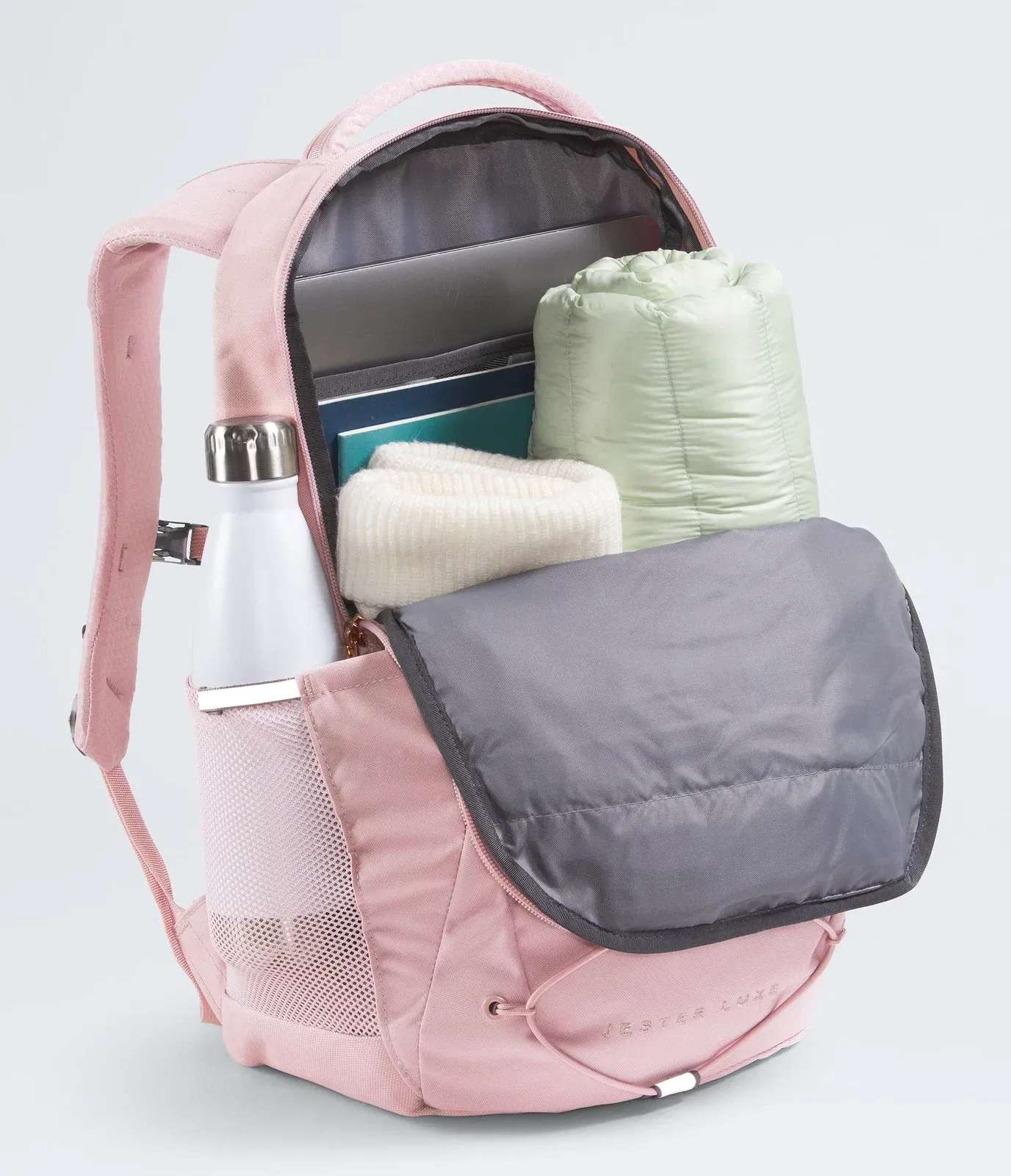 The North Face Women’s Jester Luxe Backpack Metal Pink-Burnt Coral Metallic