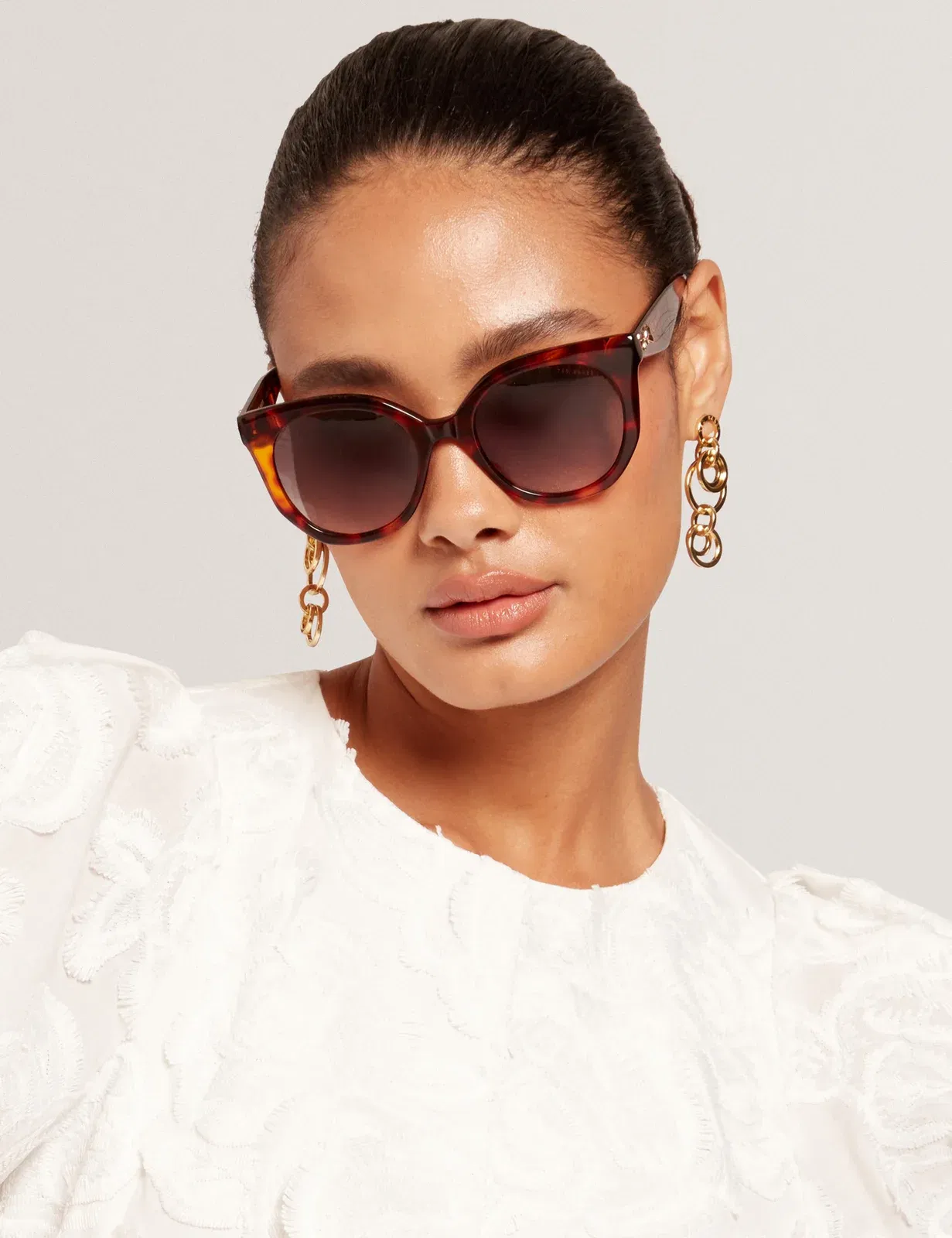 Ted Baker Elen Oversized Cat Eye Bow Detail Sunglasses Women's