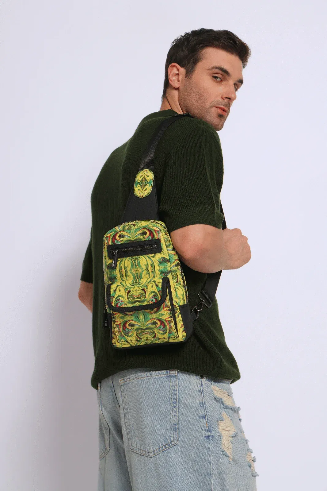 Kosmic Immersion Sling Bag - Helios Men