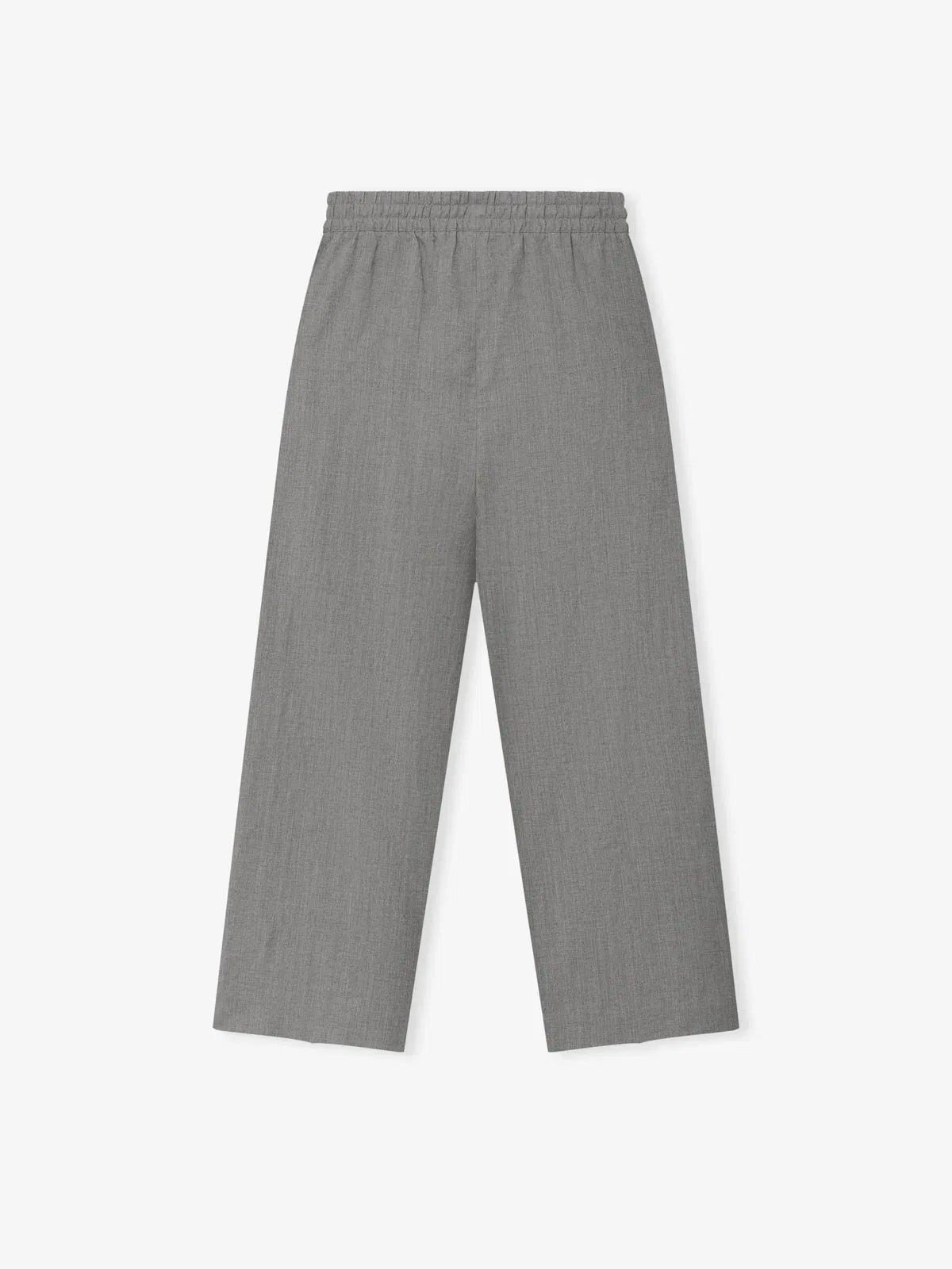 Essentials Wool Linen Wide Leg Drawstring Pants Metallic Grey