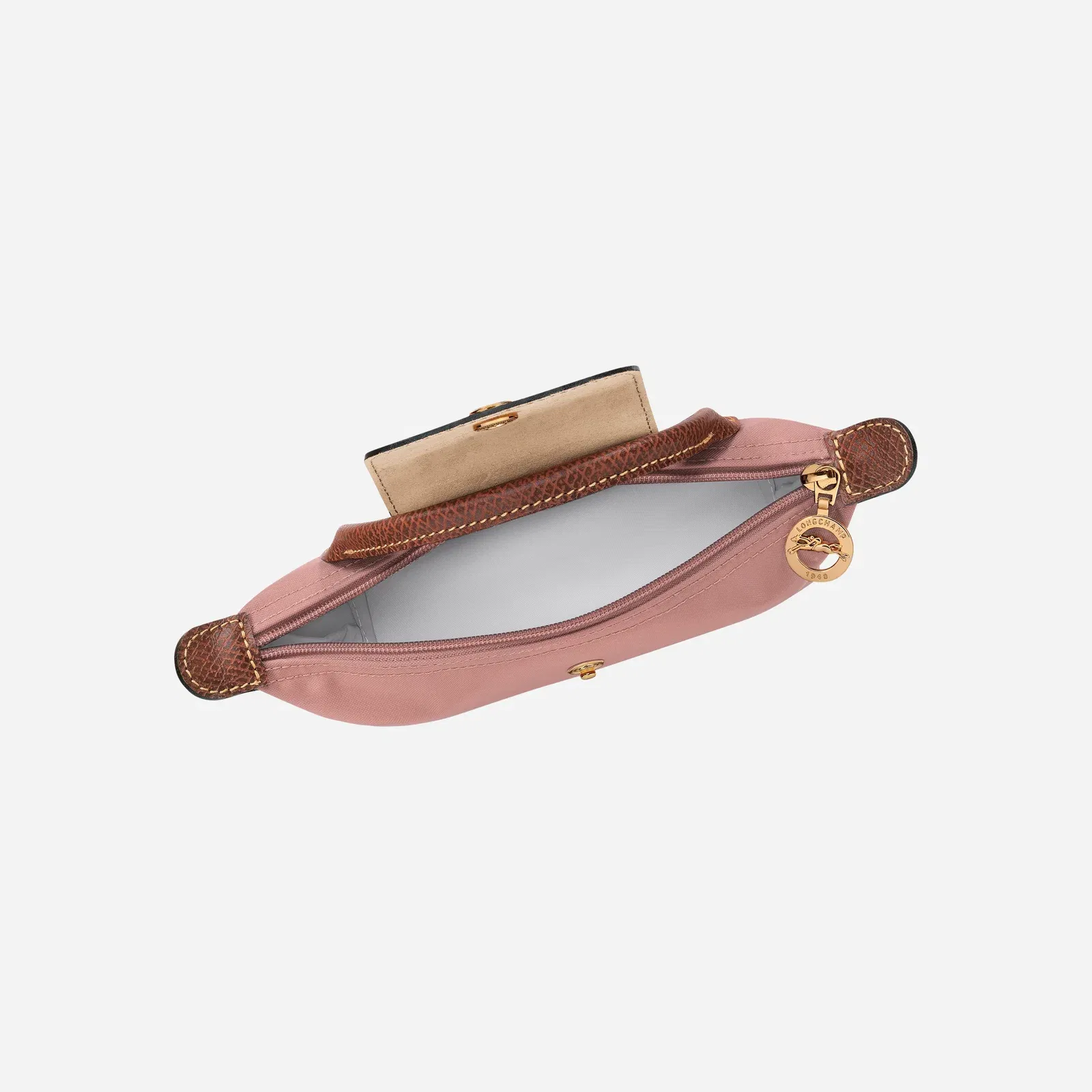 Longchamp Le Pliage Original Pouch with handle Pink Tea