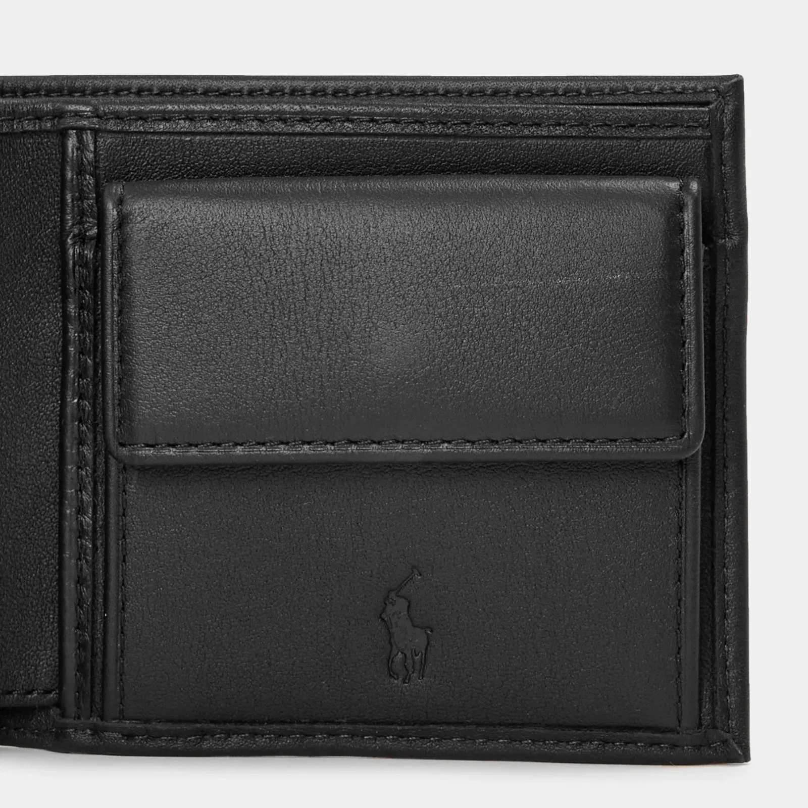 Smooth Leather Coin Billfold Wallet