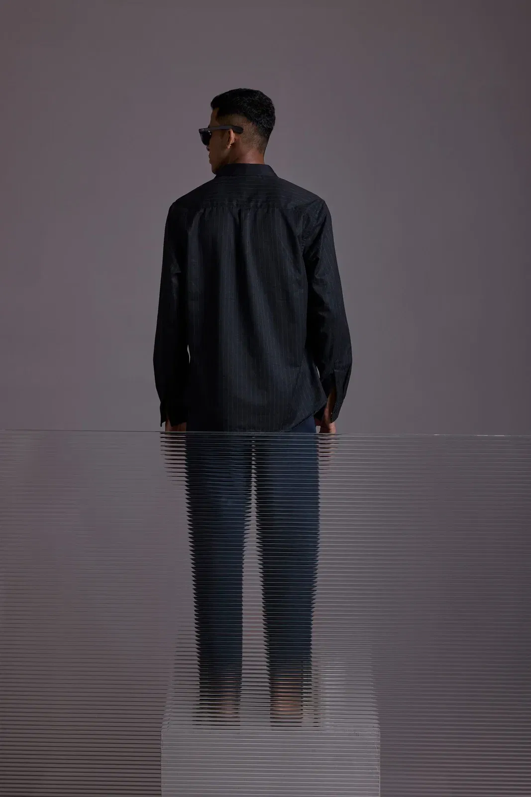 MIDNIGHT PINSTRIPE SHACKET