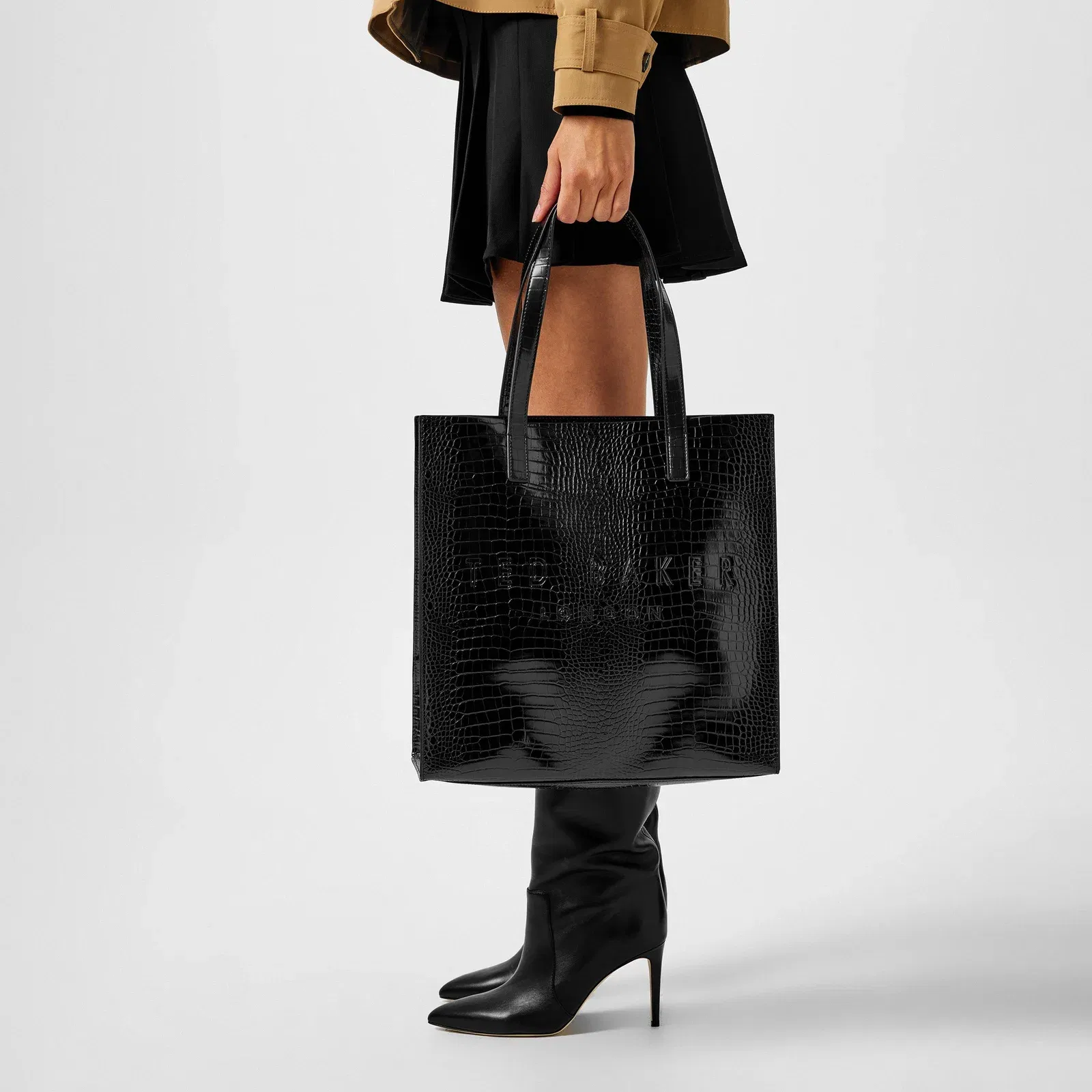 Ted Baker Croc Textured Icon Tote Bag