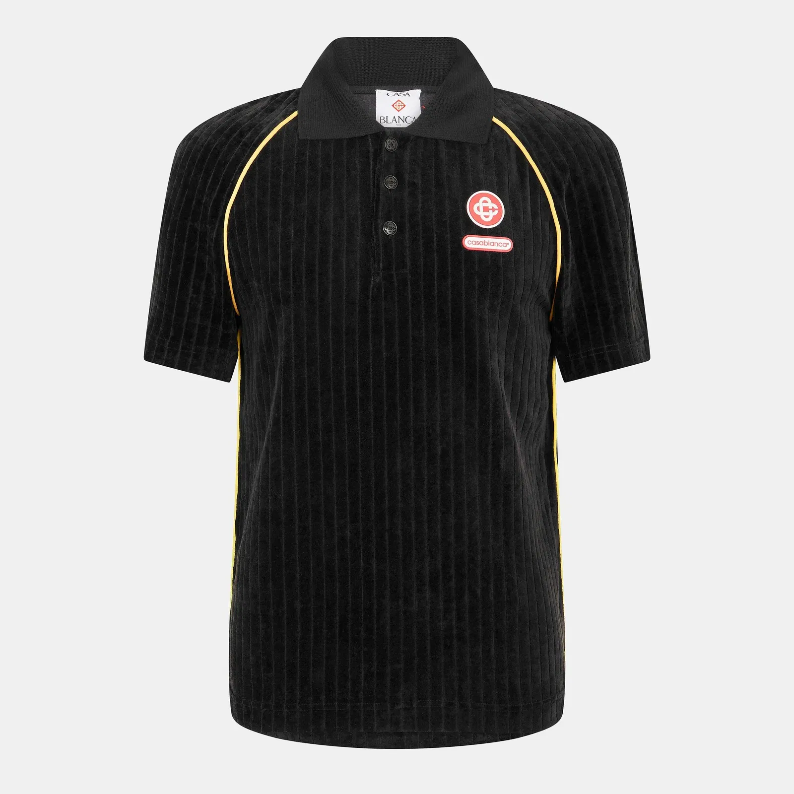 Velour Short Sleeve Polo Shirt