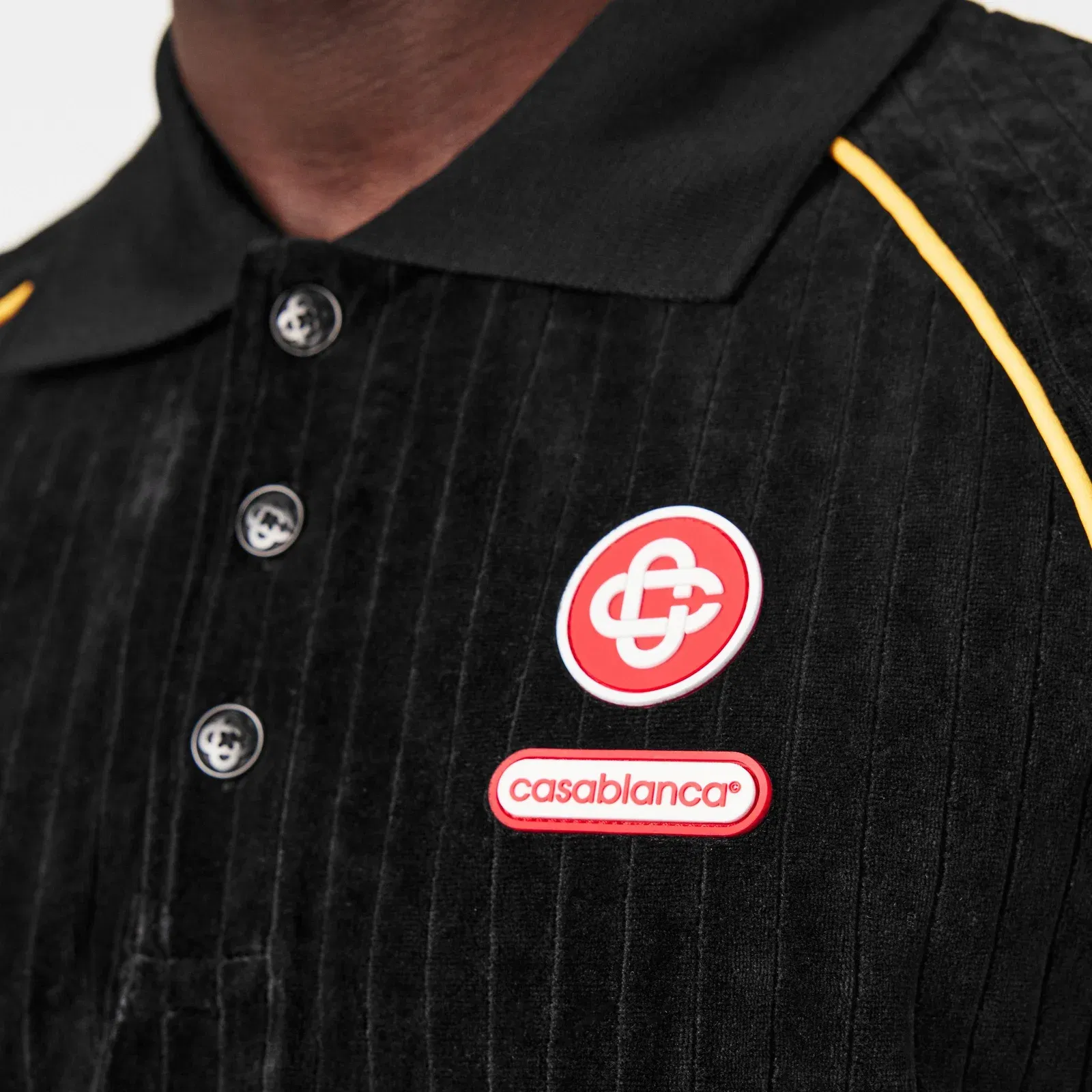 Velour Short Sleeve Polo Shirt