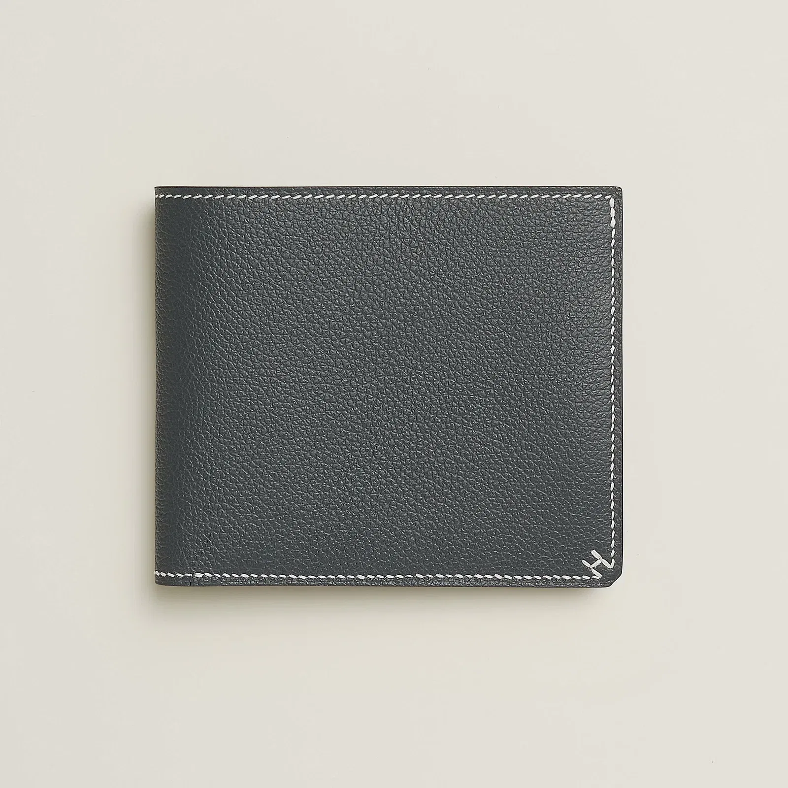 Hermes H Sellier Compact Wallet Noir