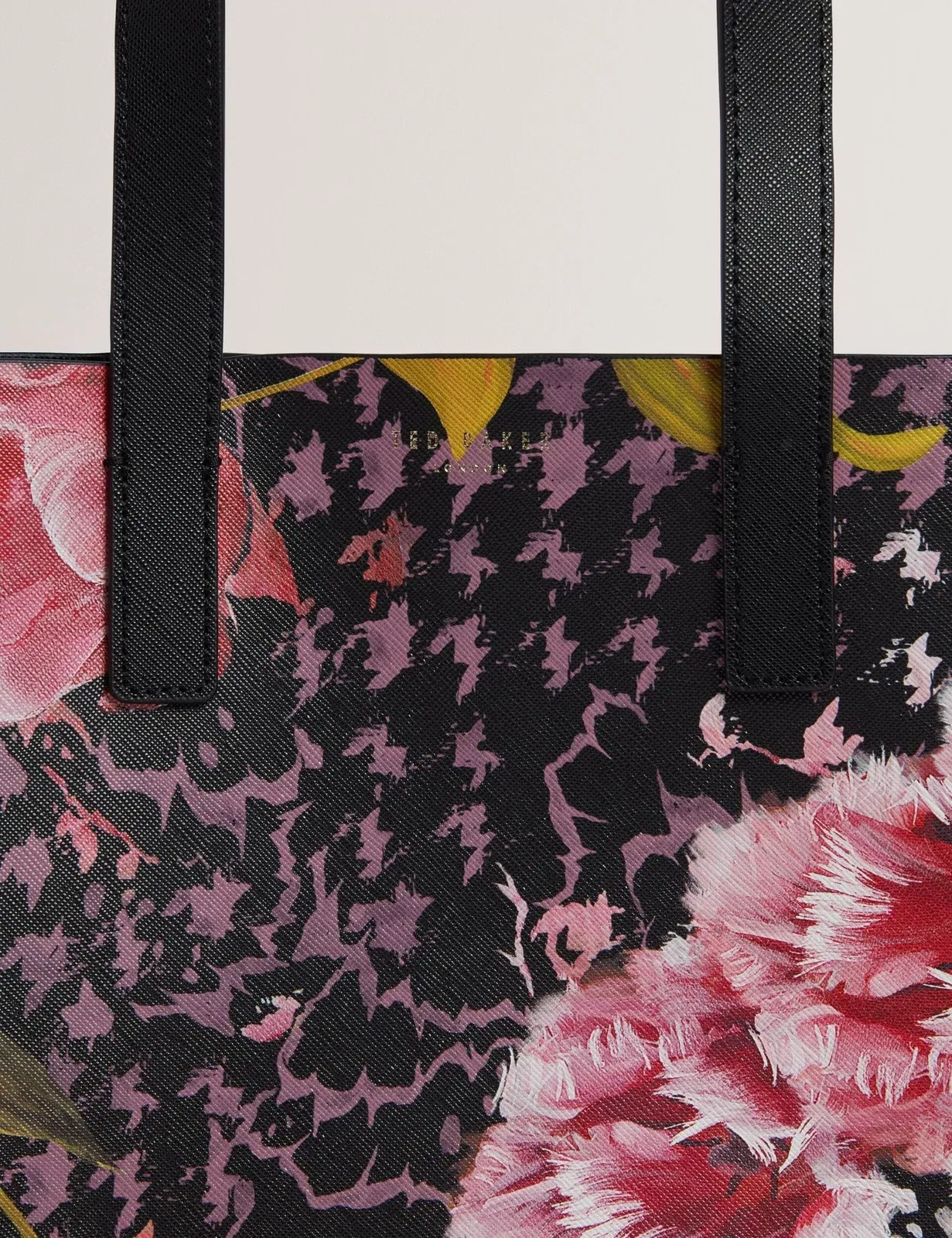 Ted Baker Tuliia Floral Check Pu Small Icon Tote Bag Women's
