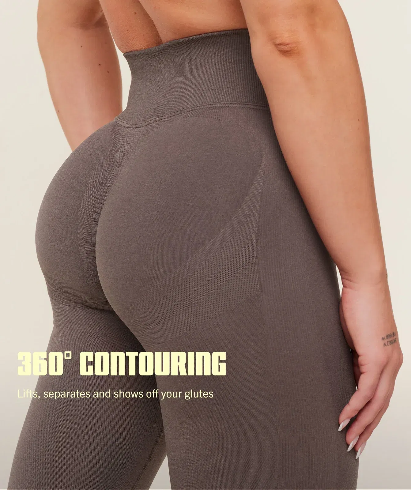 Gymshark Lift Seamless Leggings - Cool Brown