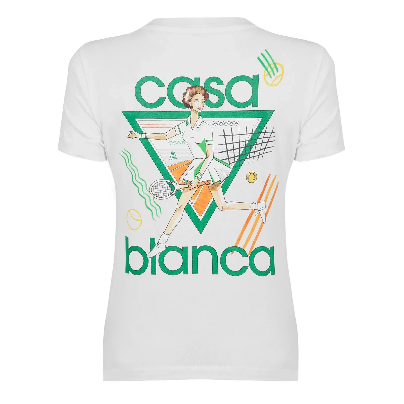 Logo Cotton Cropped Tennis T-Shirt