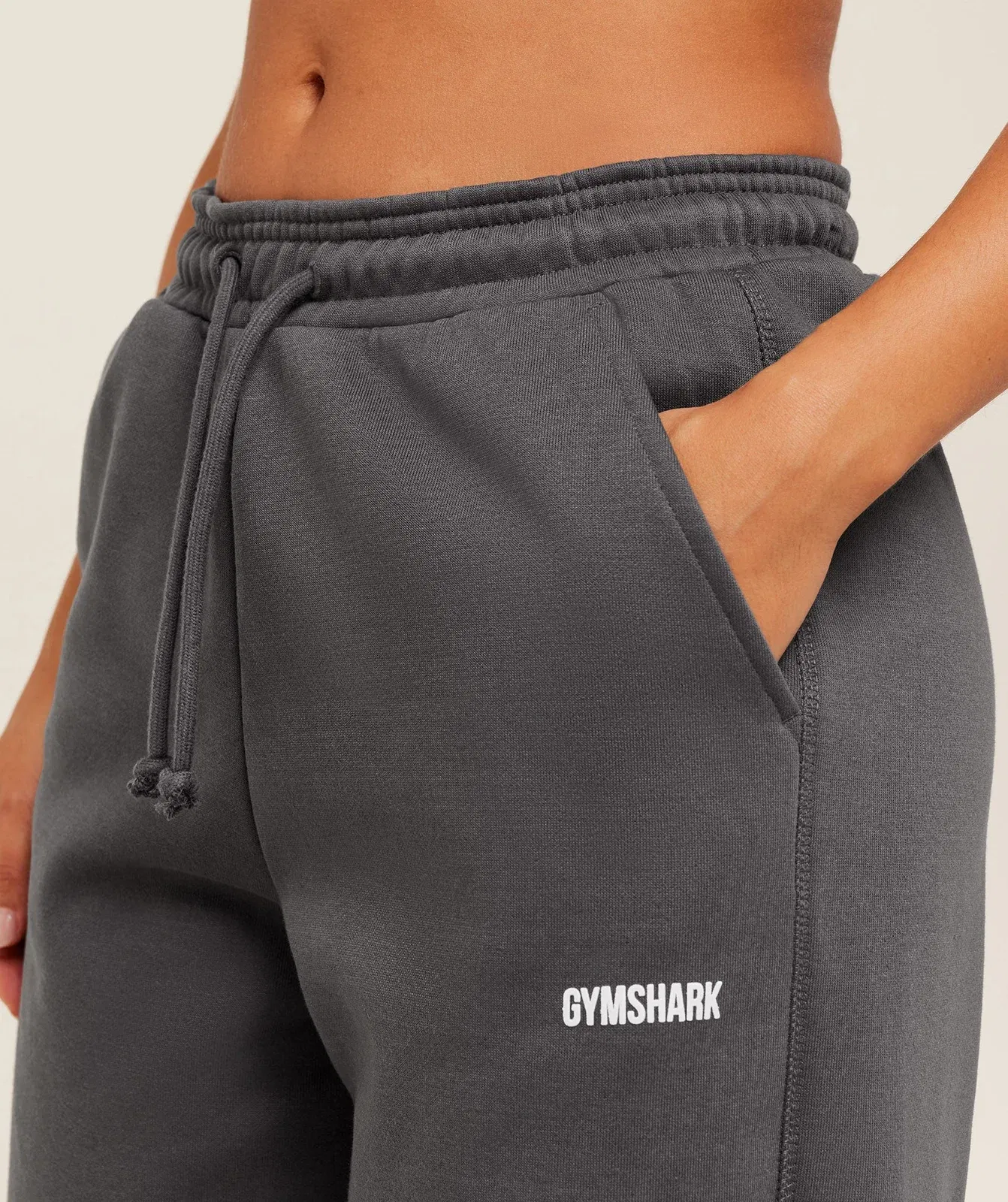 Gymshark Cosy Luxe Straight Leg Short Joggers - Onyx Grey