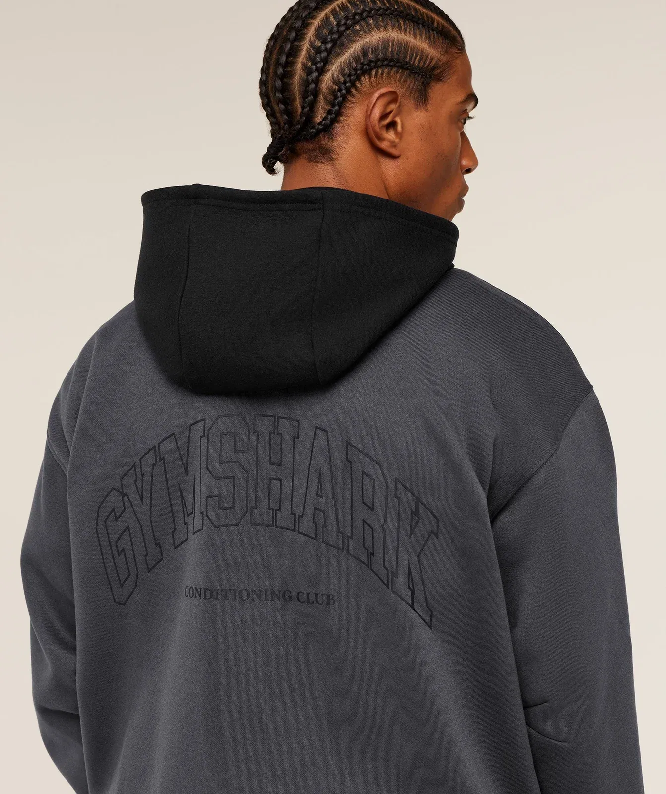 Gymshark Collegiate Tech Hoodie -  Onyx Grey