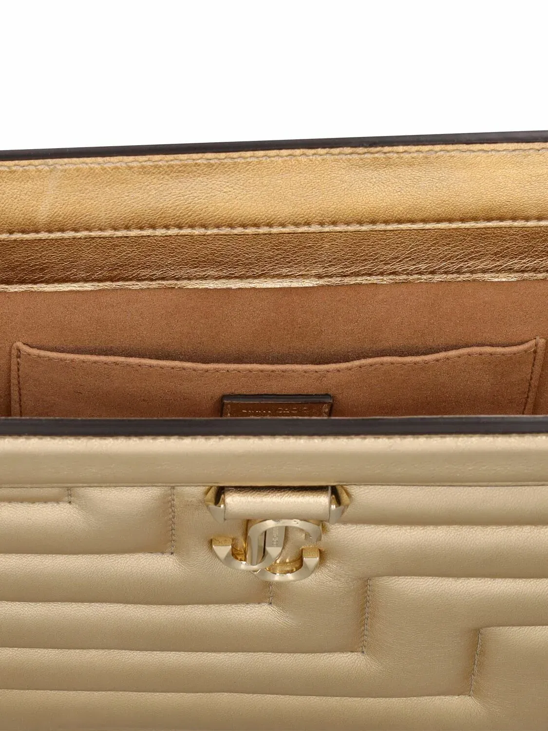 JIMMY CHOO Avenue Quilted Metallic Pouch