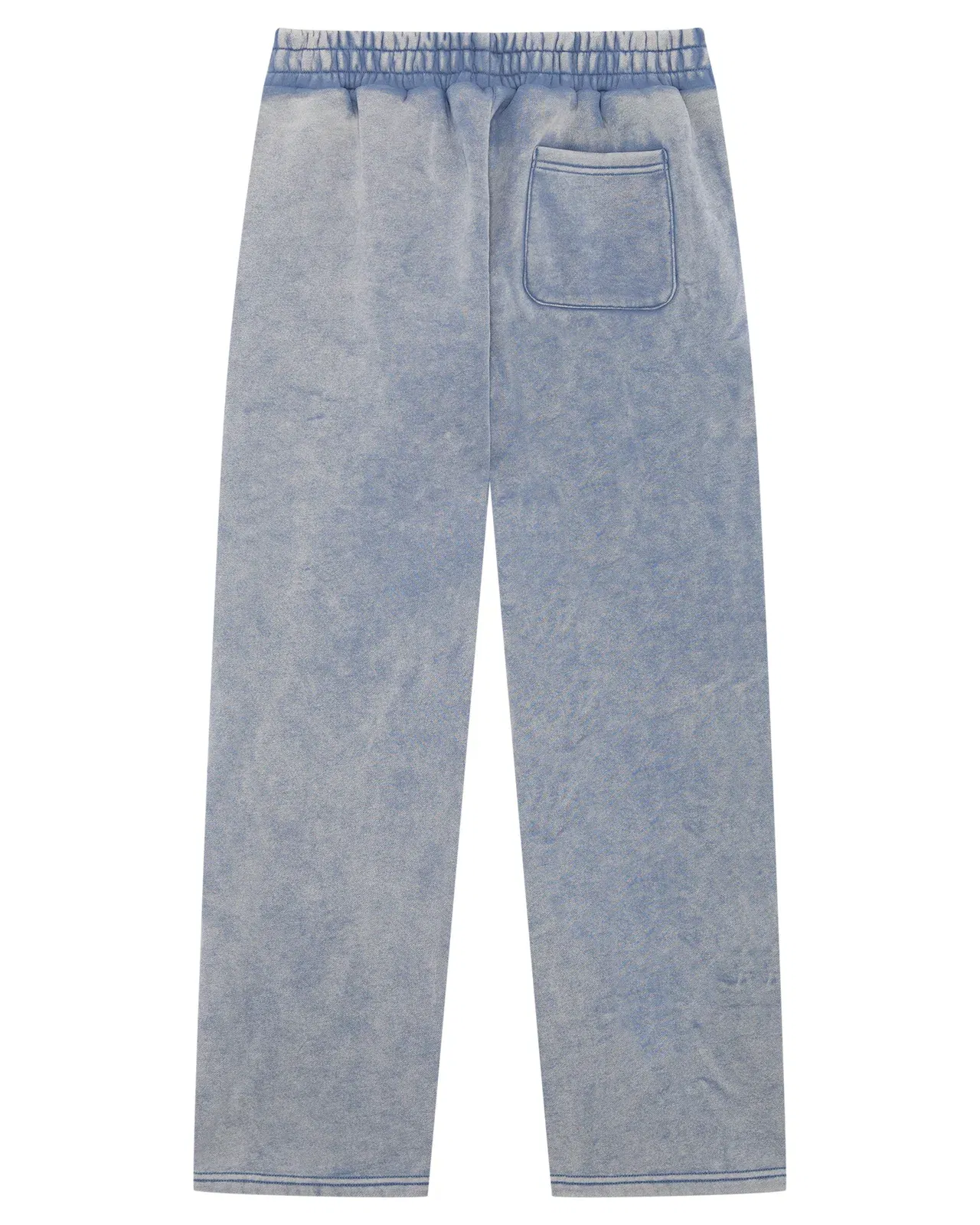 Magiri Embroidered Acid Wash Joggers in Washed Blue