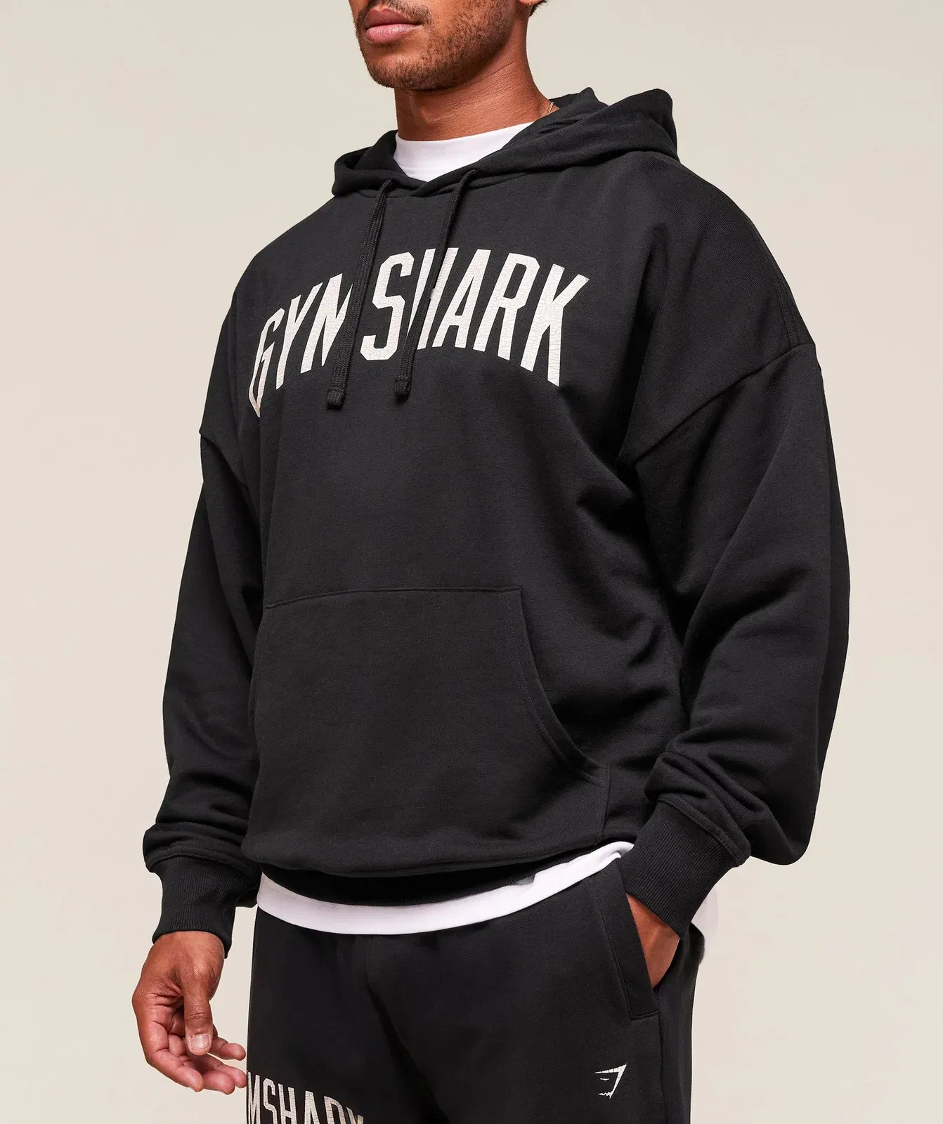 Gymshark Worn Graphic Hoodie - Black