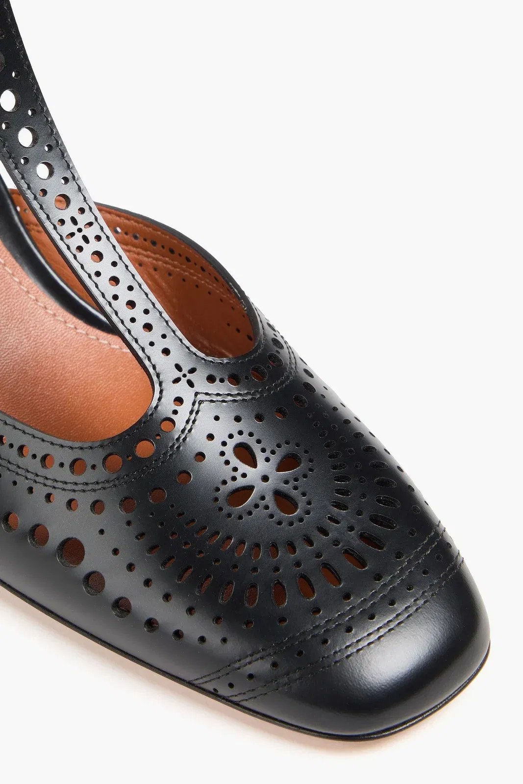 Zimmermann Laser-Cut Leather Pumps Black Women's