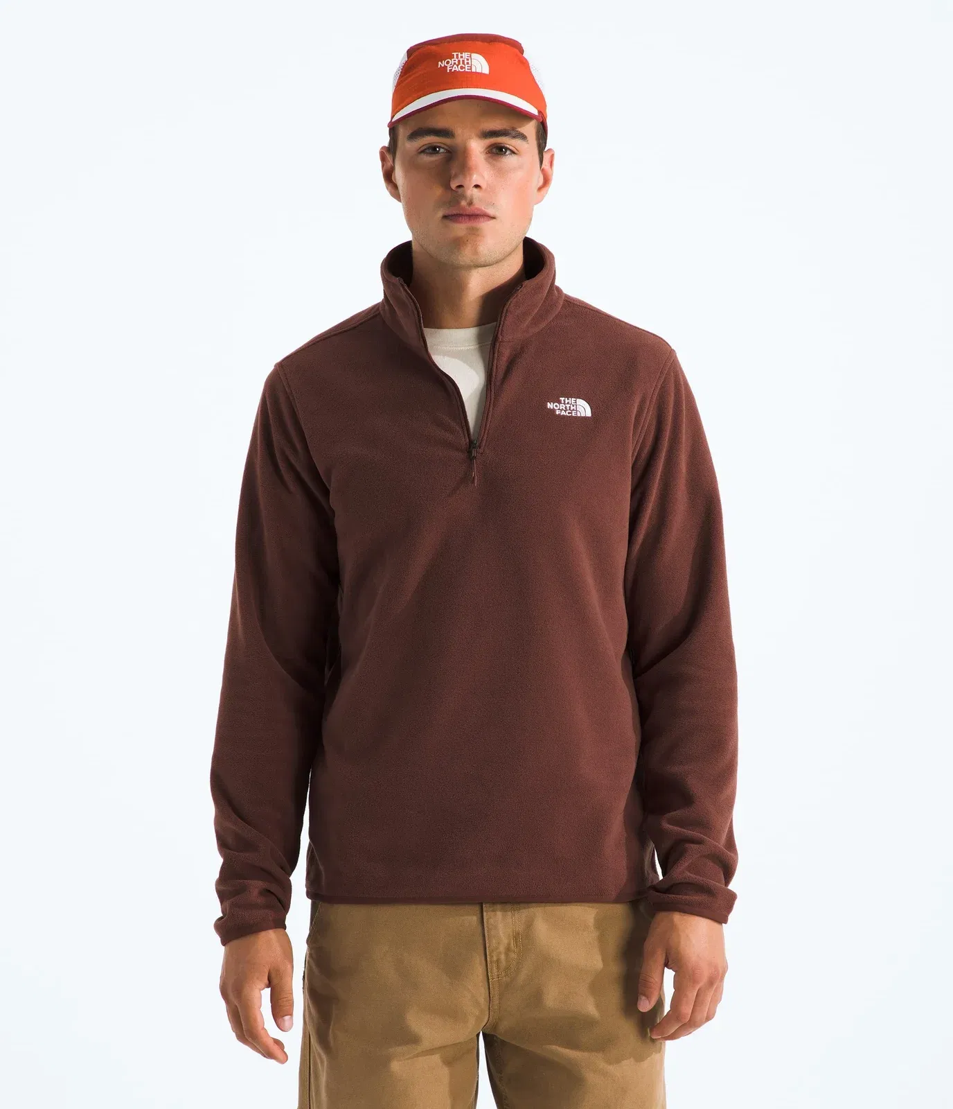 The North Face Men’s Glacier Fleece ¼-Zip Jacket Ember Soil