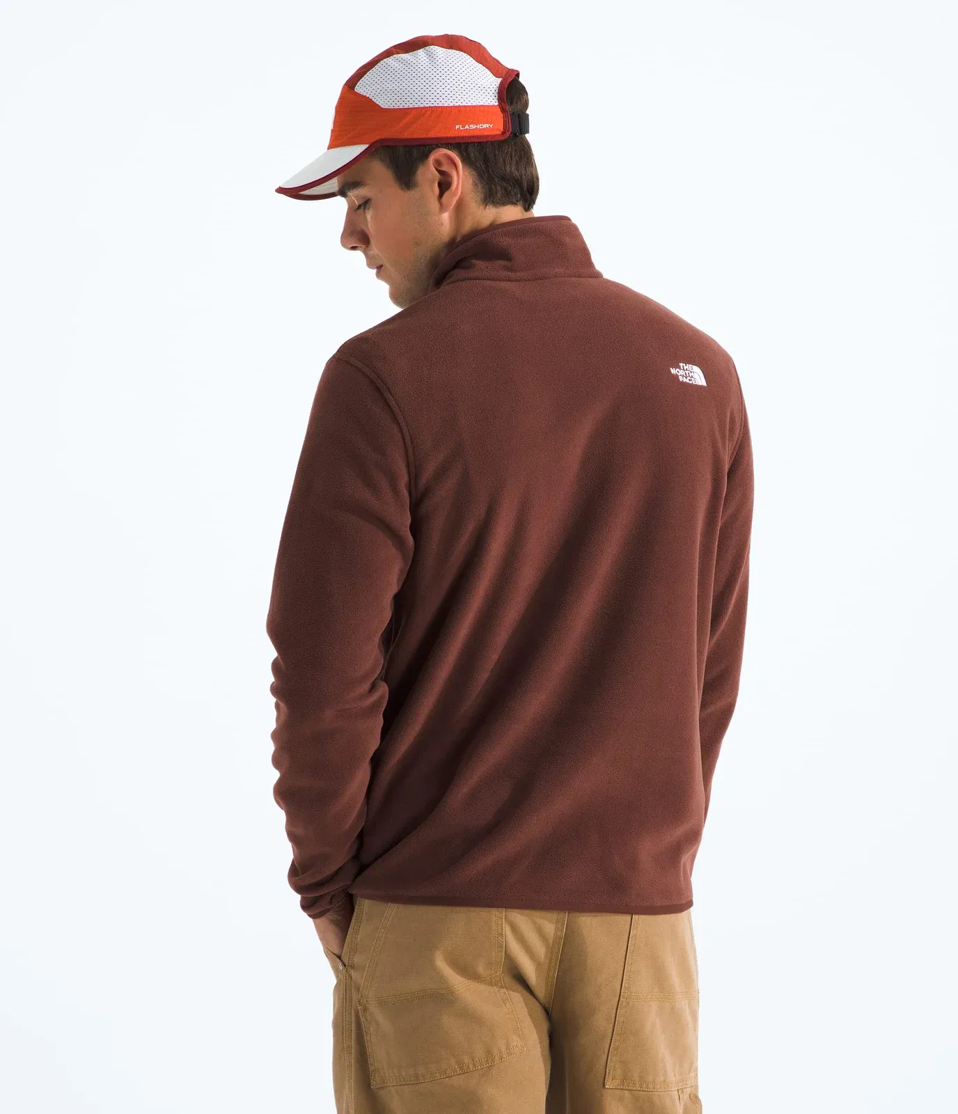 The North Face Men’s Glacier Fleece ¼-Zip Jacket Ember Soil