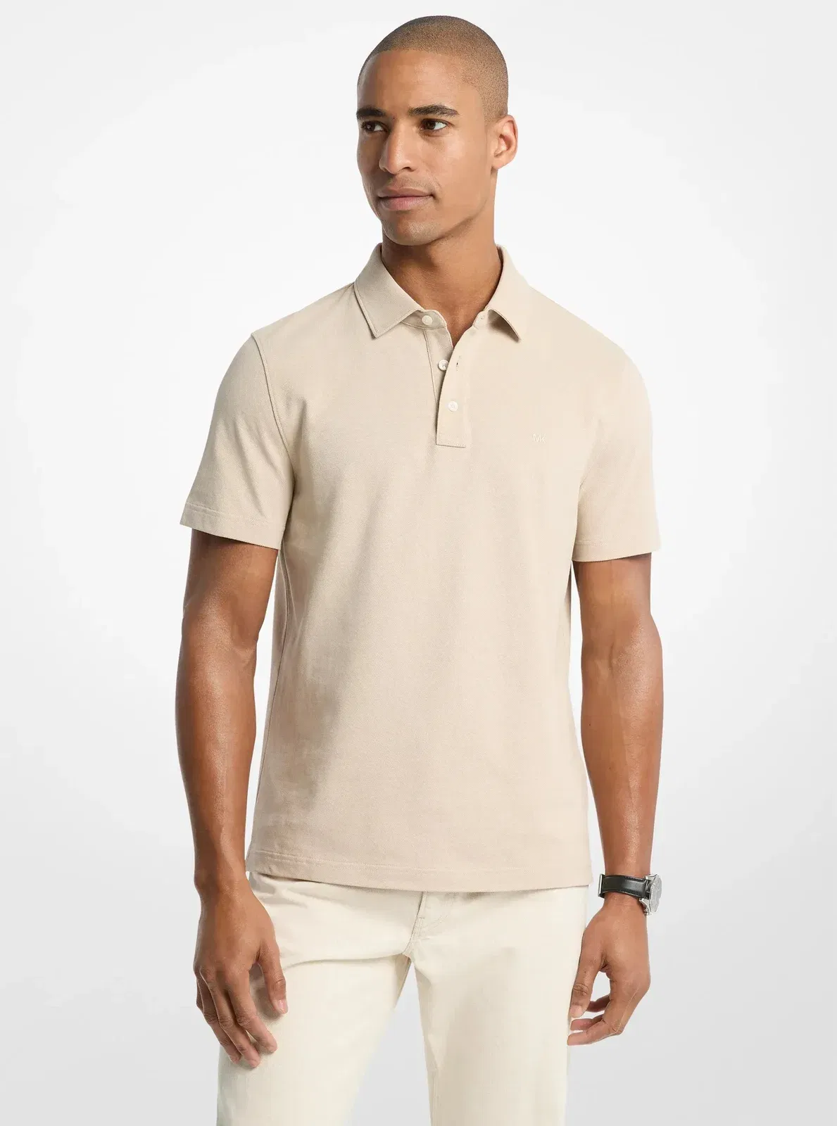 Michael Kors Pima Cotton Piqu Polo Shirt LIGHT SAND