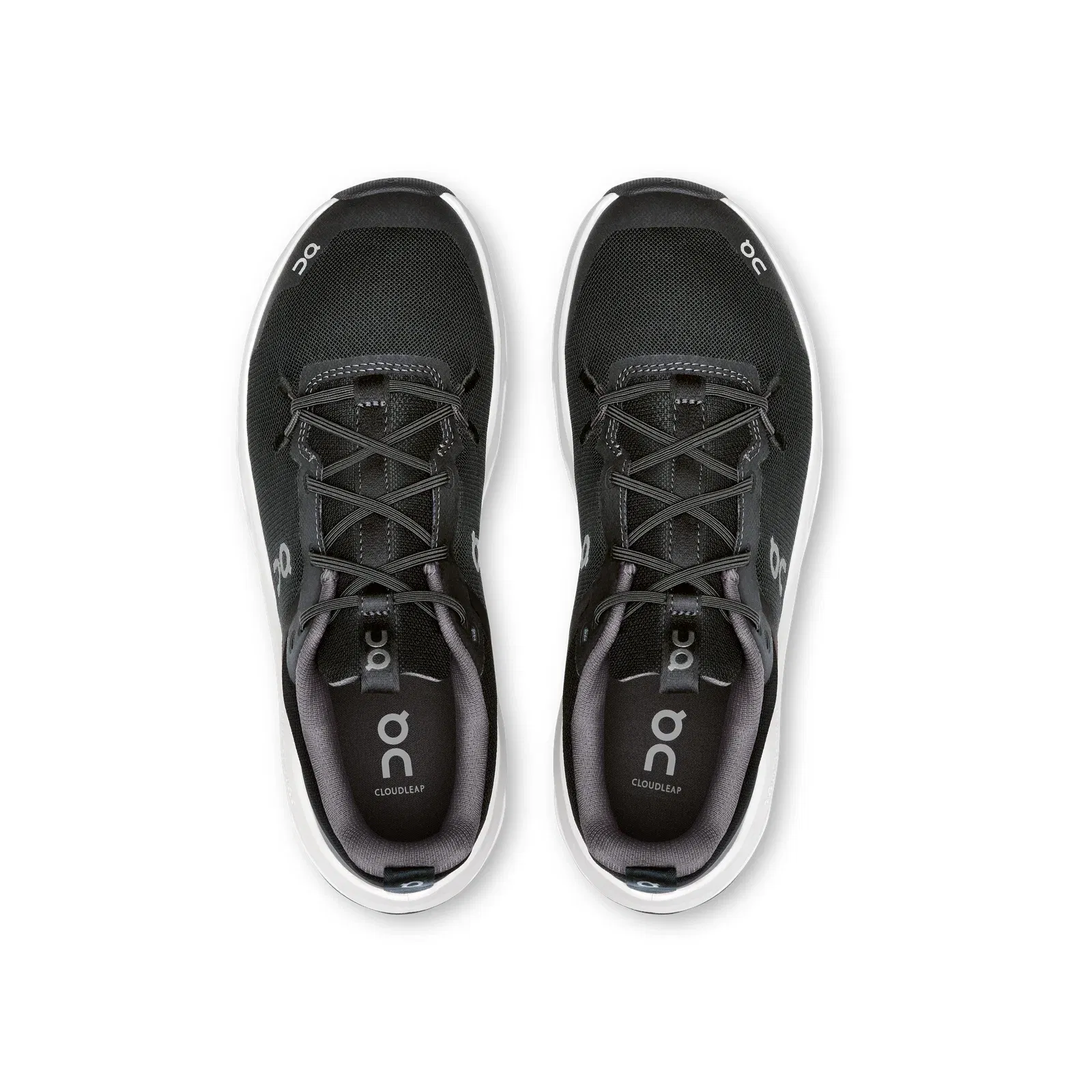 On Cloudleap Black White Kids