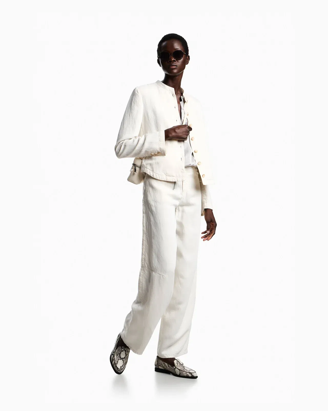 Emporio Armani J3F garment-dyed linen and Lyocell trousers
