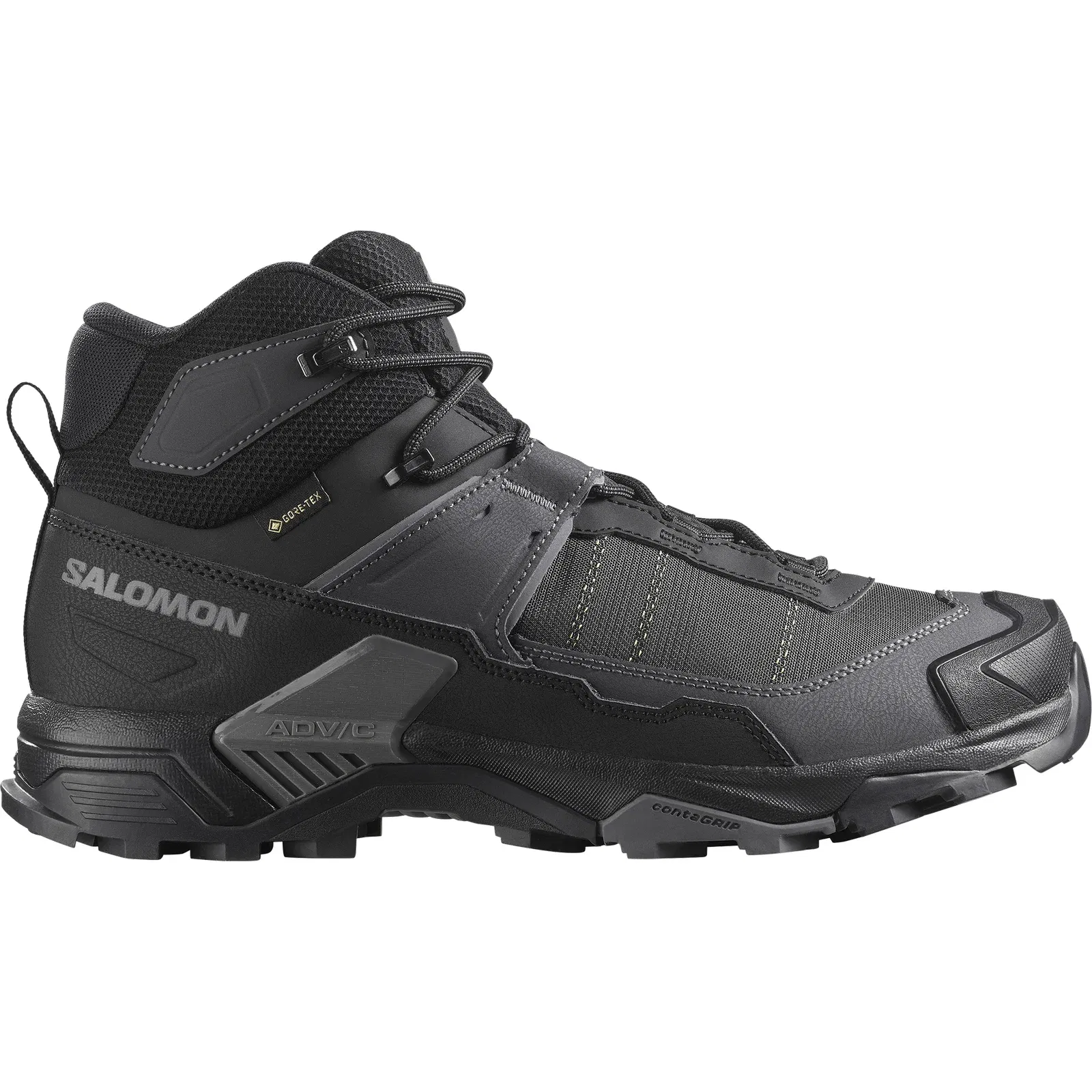 Salomon X Ultra 5 Mid Wide Gore-Tex Hiking & Backpacking Shoes Black