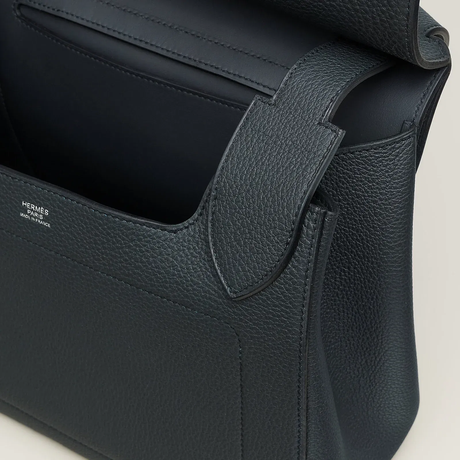 Hermes Mali Selle Pm Messenger Bag Noir