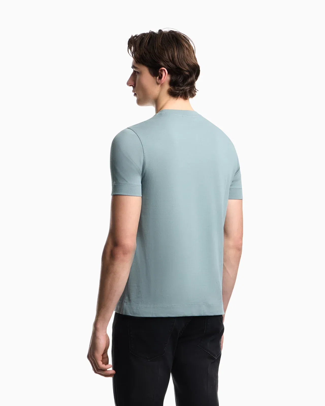 Emporio Armani Slim-fit T-shirt in heavy jersey