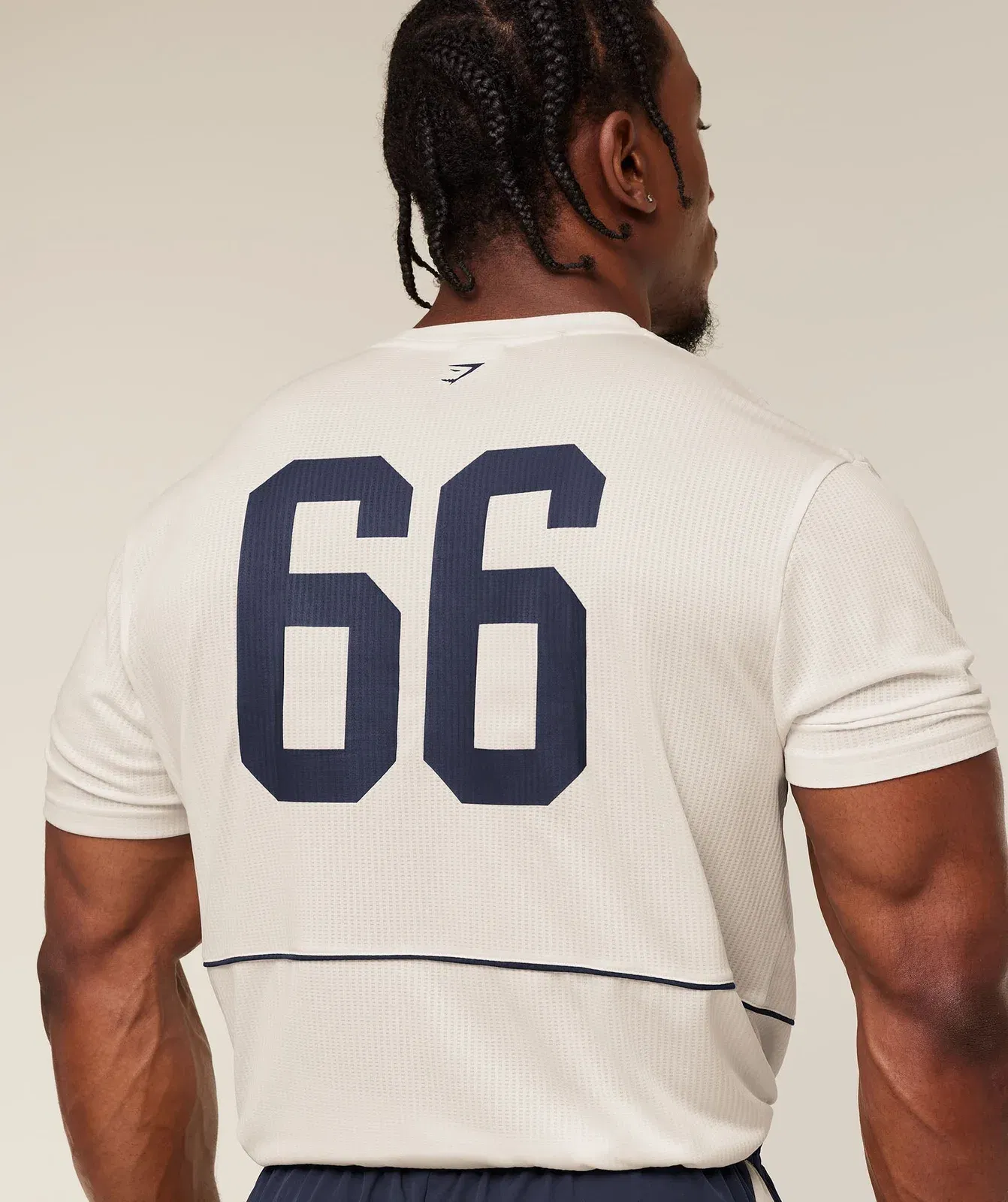 Gymshark Collegiate Tech T-Shirt Soft White