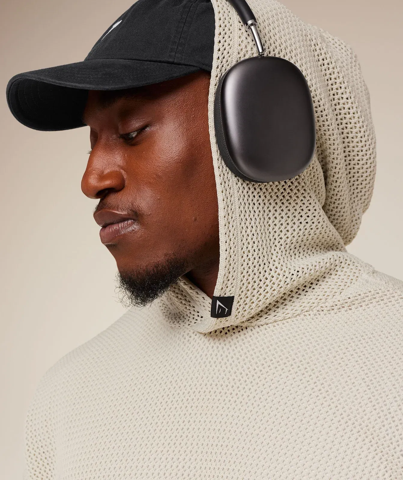 Gymshark Collective Crochet Style Hoodie Tinted White