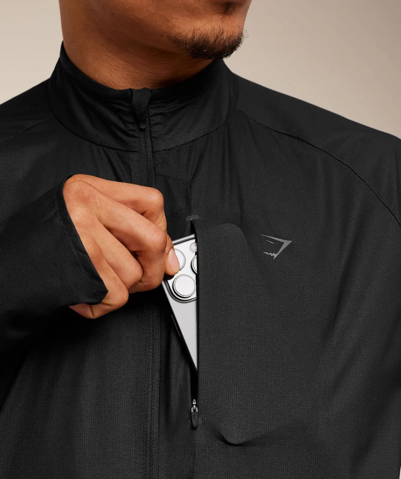 Gymshark Running Elite Lightweight Windbreaker Black