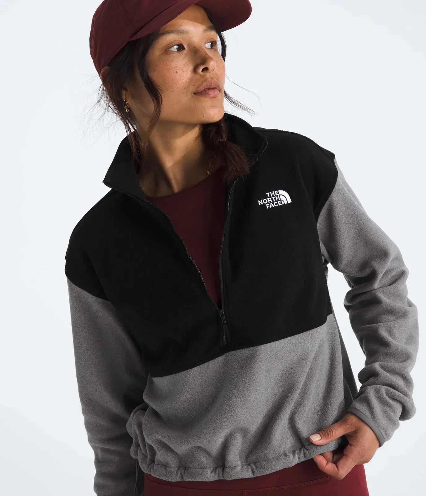 The North Face Women’s Glacier Fleece ½-Zip Short Jacket TNF Mid Grey Heather