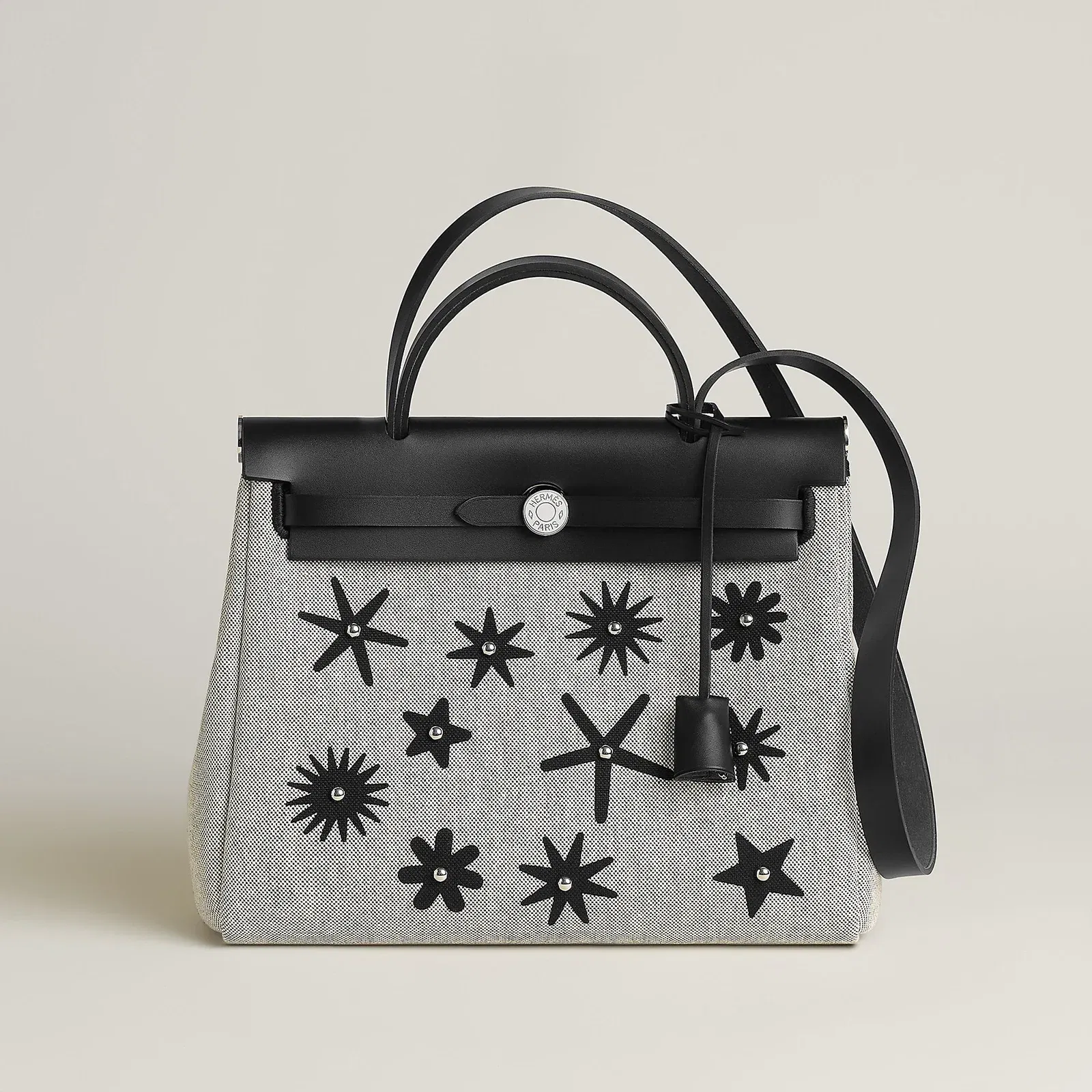 Hermes Herbag Zip 31 Hobnailed Bag Noir