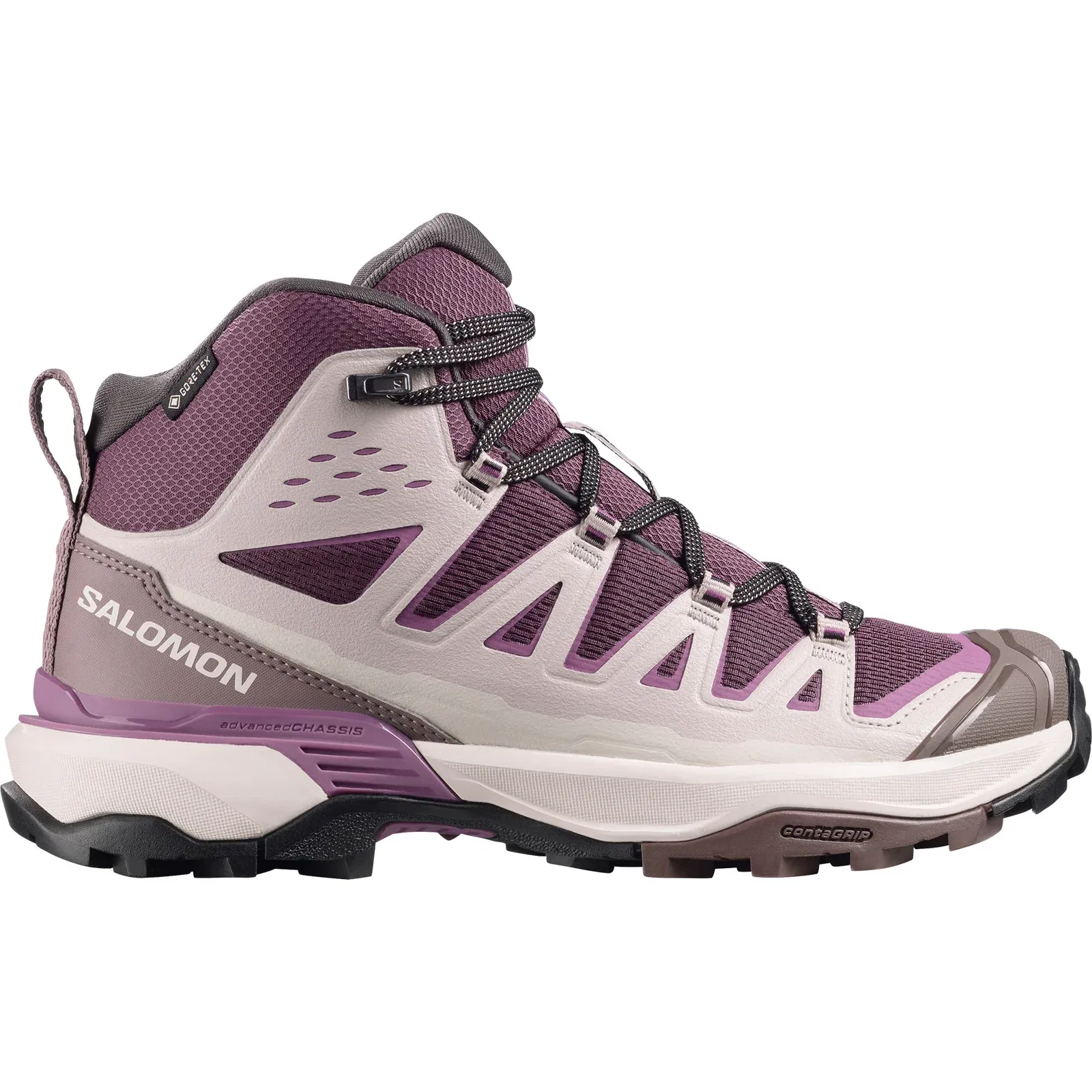 Salomon X Ultra 360 Edge Mid Gore-Tex Hiking & Backpacking Shoes Womens Huckleberry