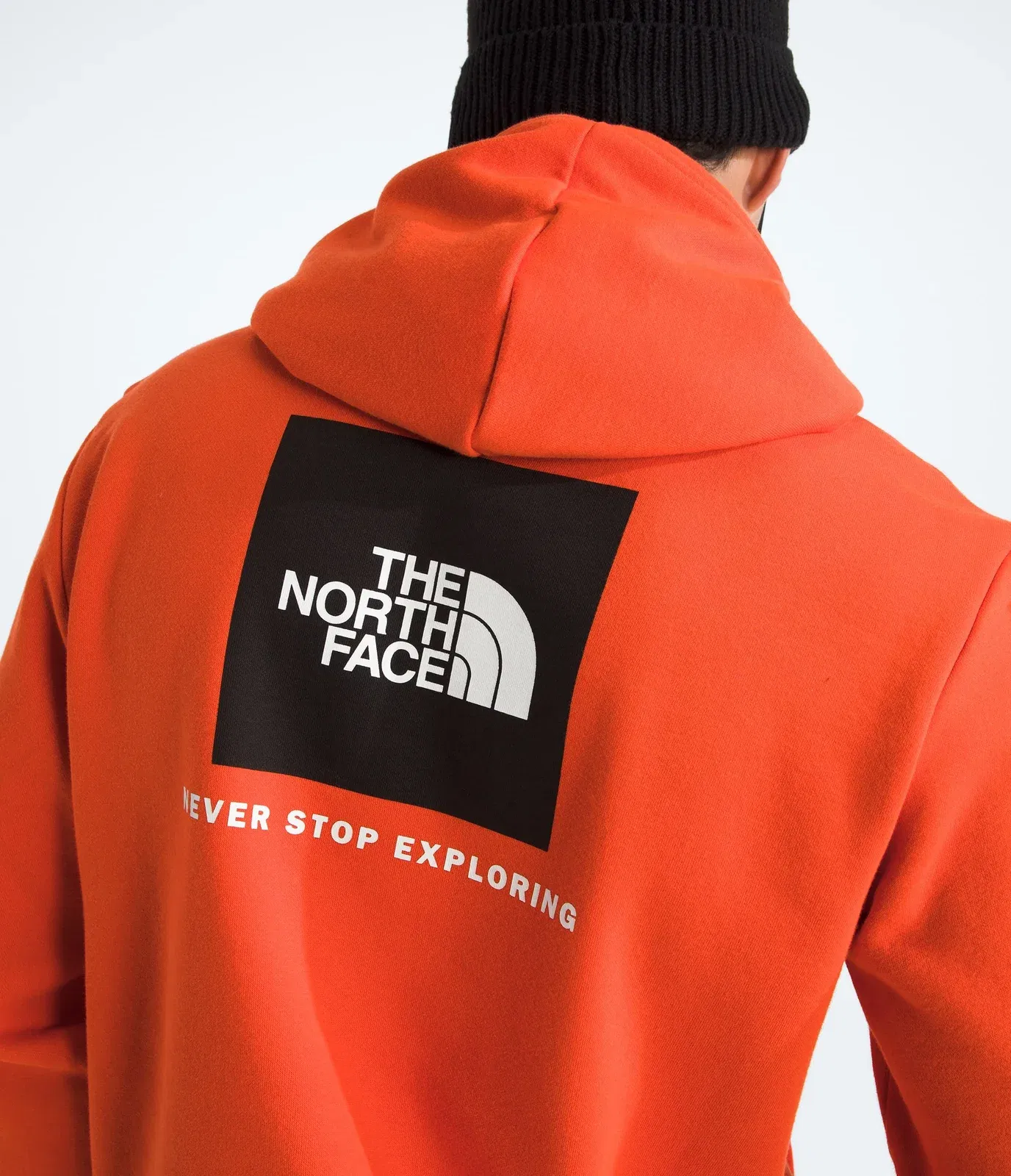 The North Face Men’s Evolution Box NSE Regular Hoodie Lava Red