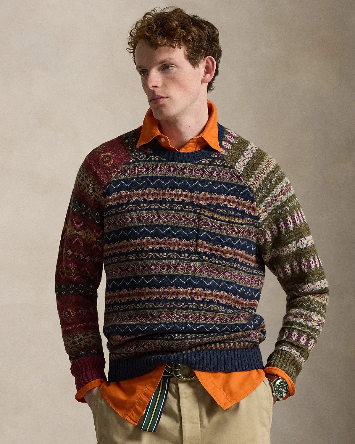 Ralph Lauren ColorBlocked Fair Isle Sweater
