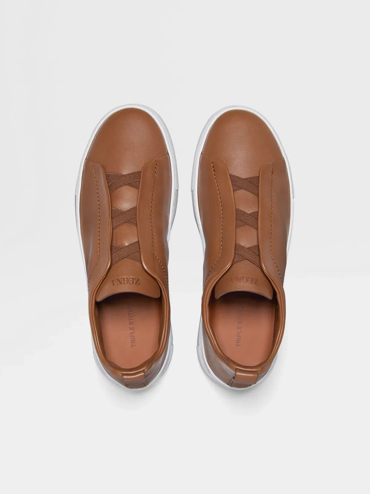 Zegna Dark Foliage Triple Stitch Secondskin Sneakers