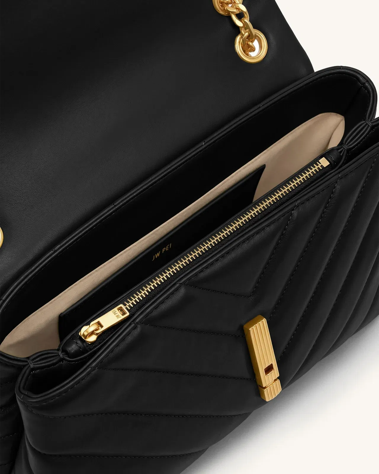 Jw Pei Valerie Quilted Chain Flap Shoulder Bag Black