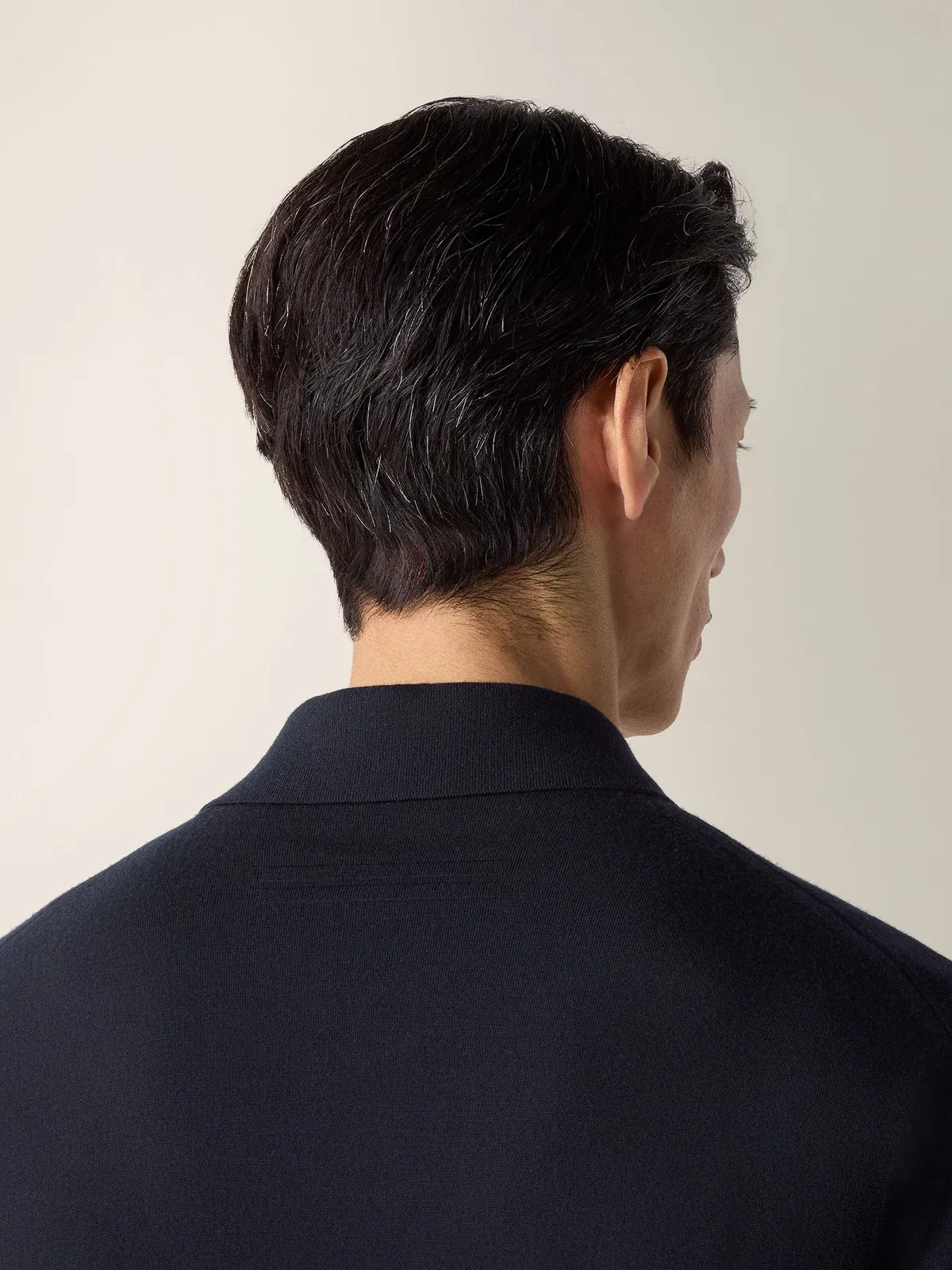 Zegna Navy Blue Vellus Aureum Polo Shirt