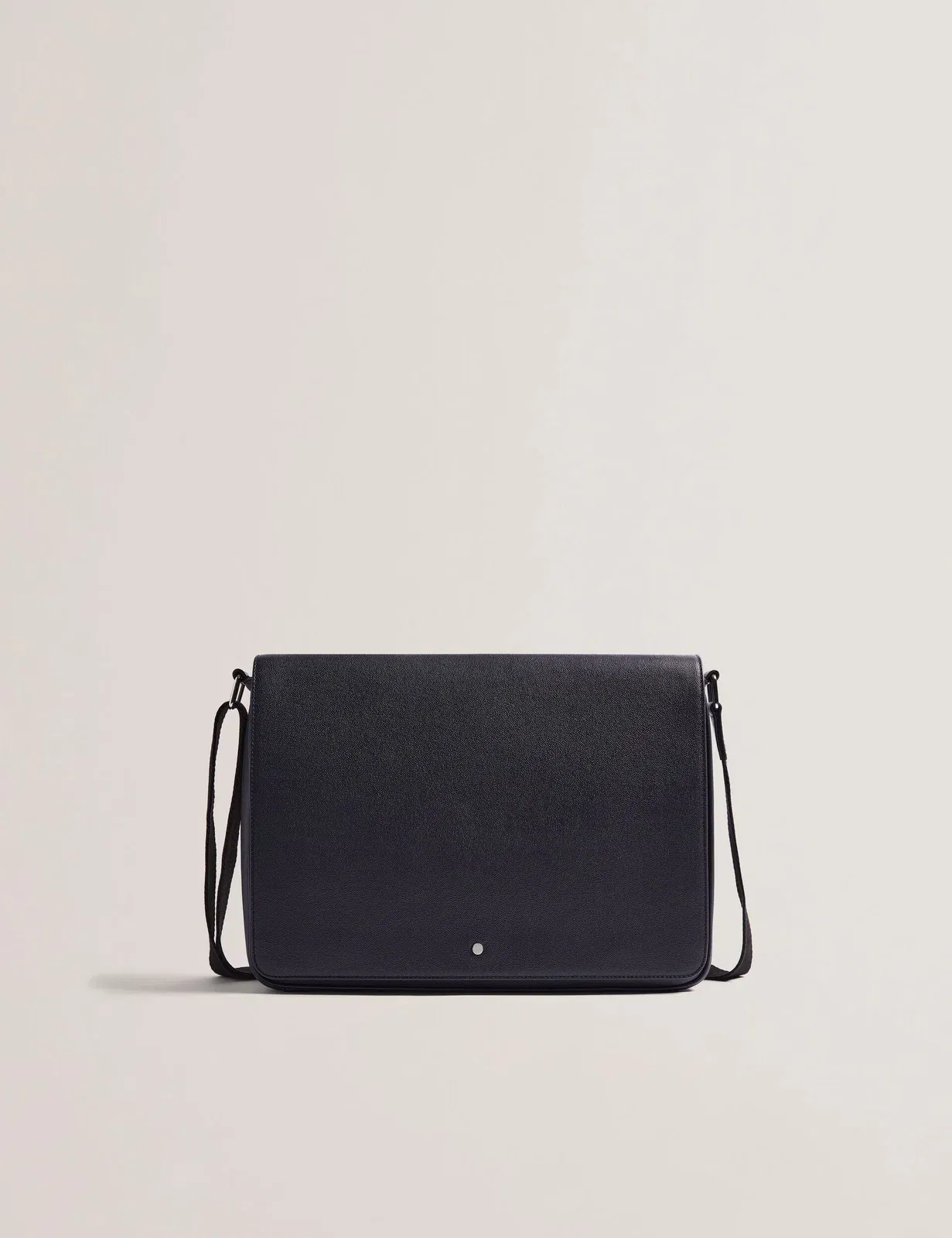 Ted Baker Kamaron Caviar Leather Crossbody Messenger Bag Dark Navy