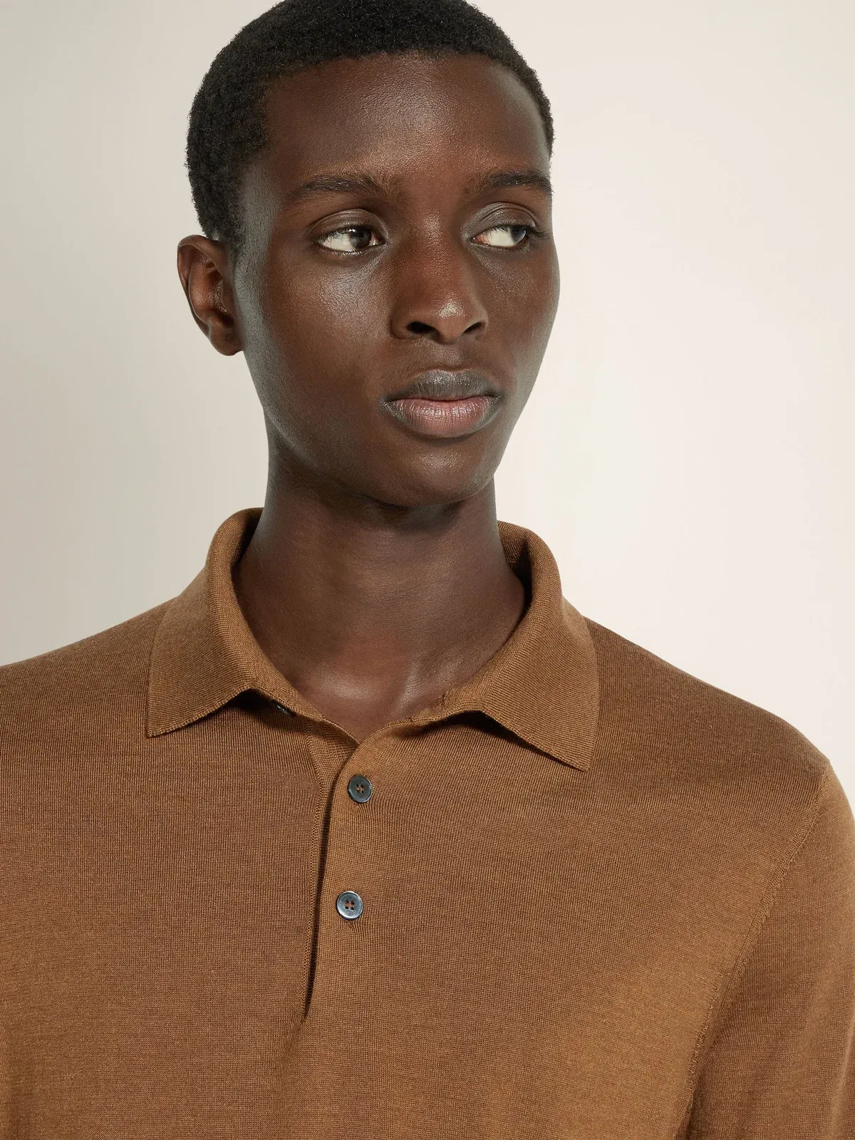 Zegna Dark Foliage Mlange Cashseta Polo Shirt