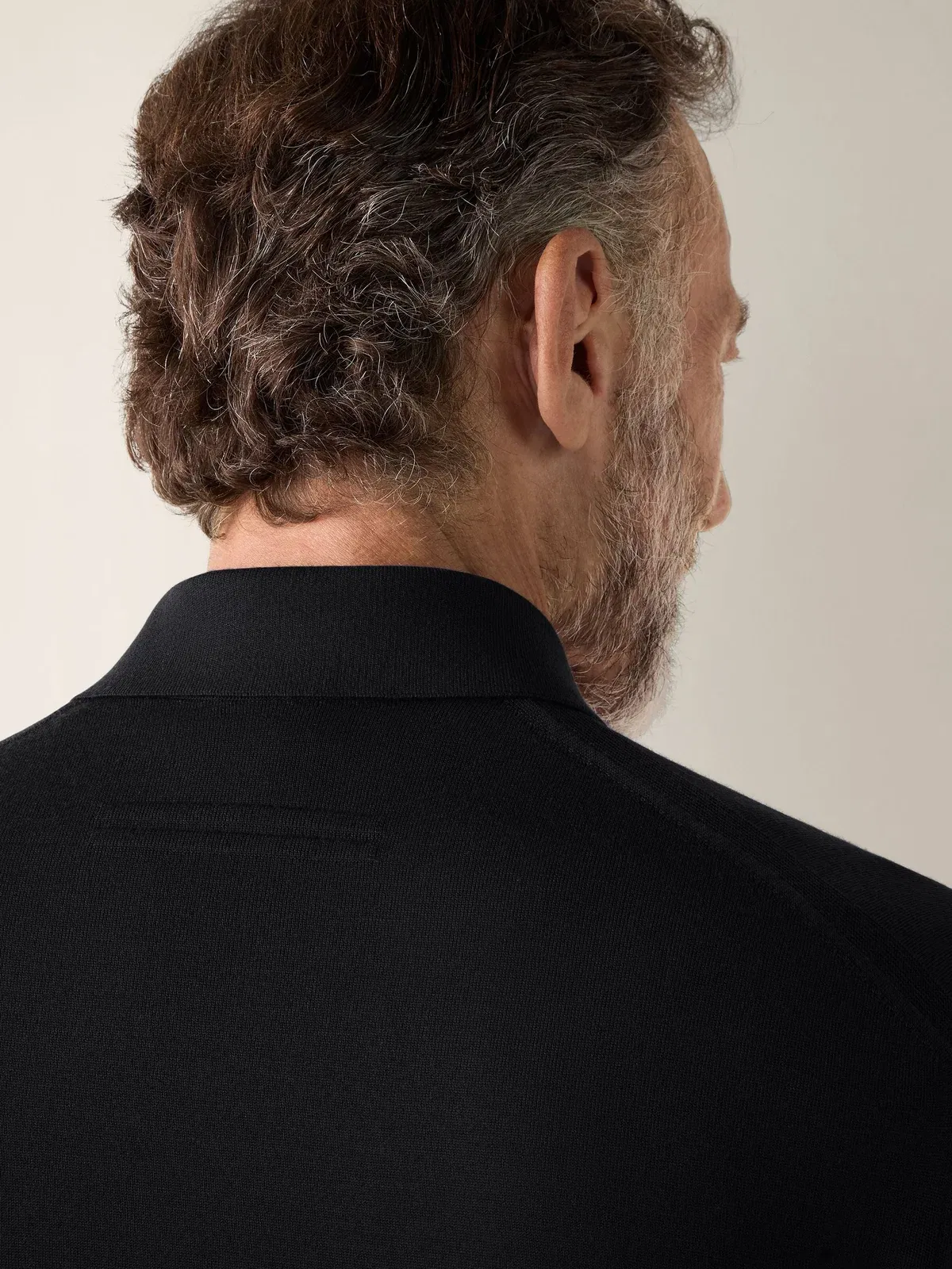 Zegna Black Wool Polo Shirt