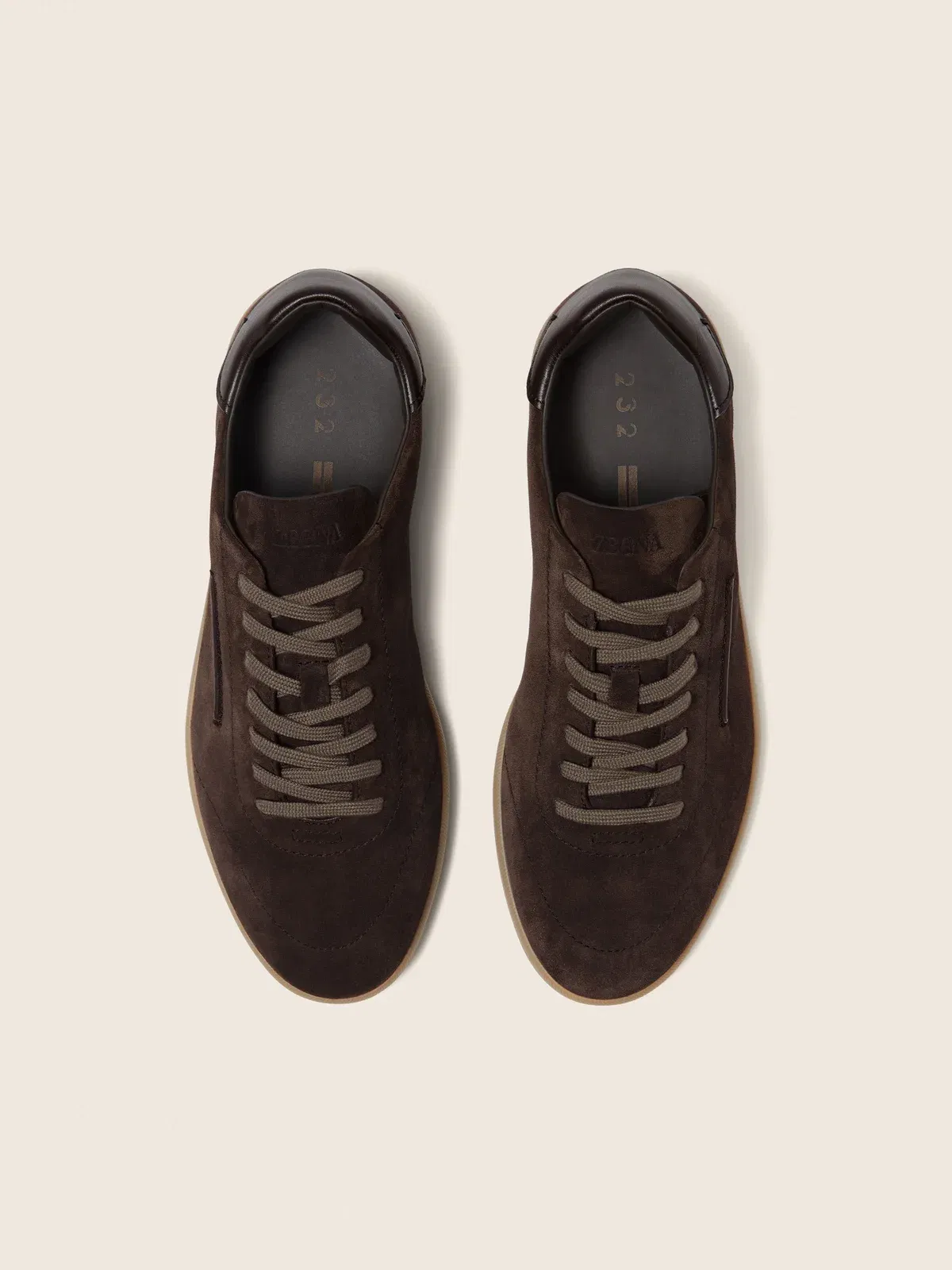 Zegna Dark Brown 232 Suede Sneakers