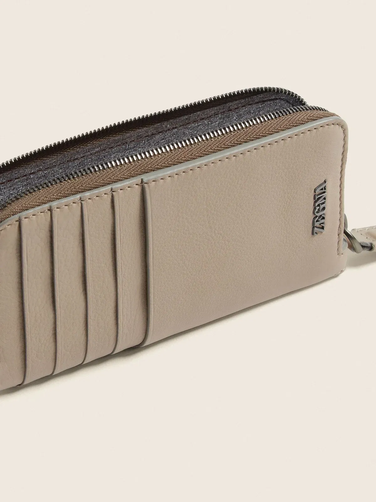 Zegna Light Taupe Secondskin Card Case